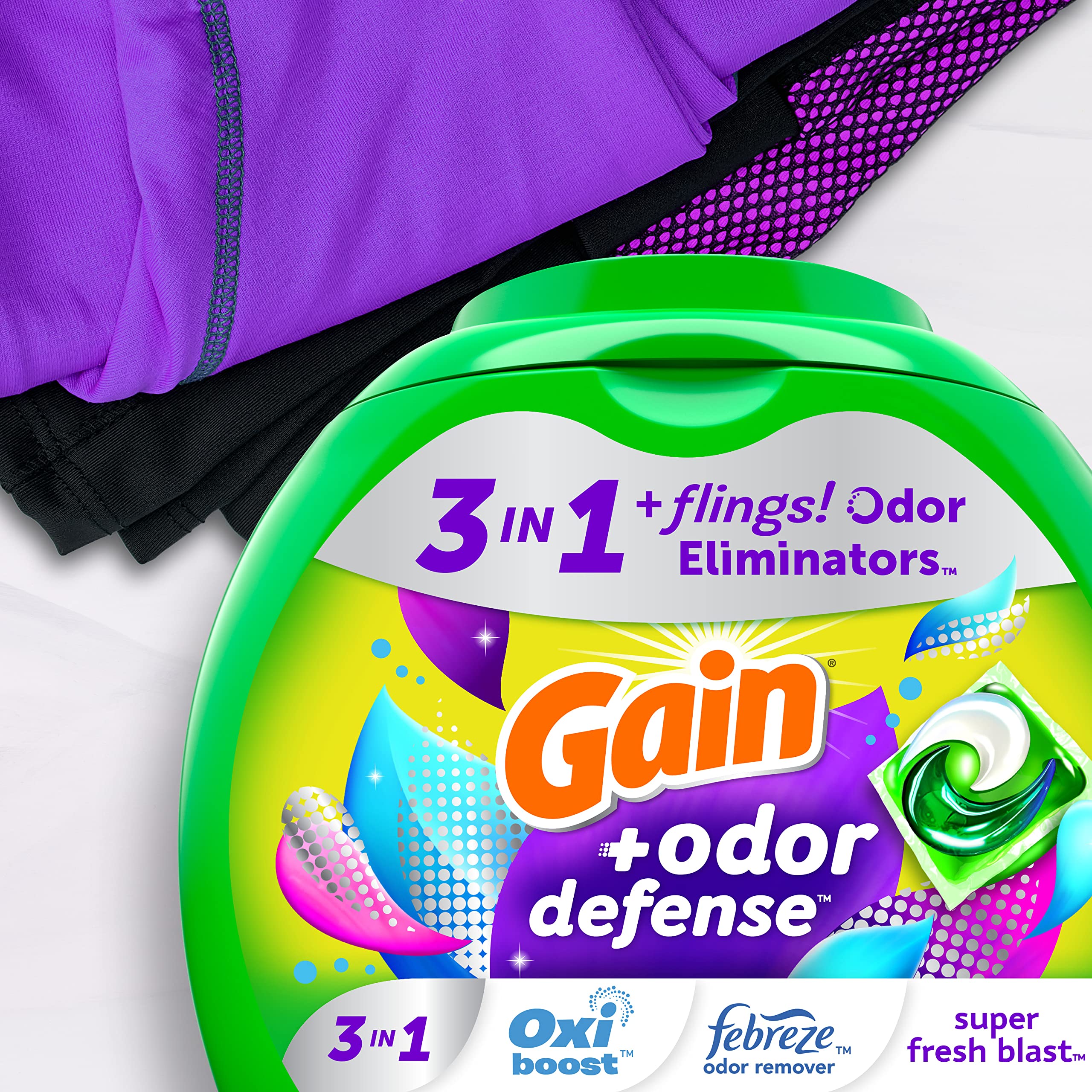 Foto 4 pulgar | Detergente Y Jabón Para Ropa Gain Flings, 112 Unidades - Venta Internacional.