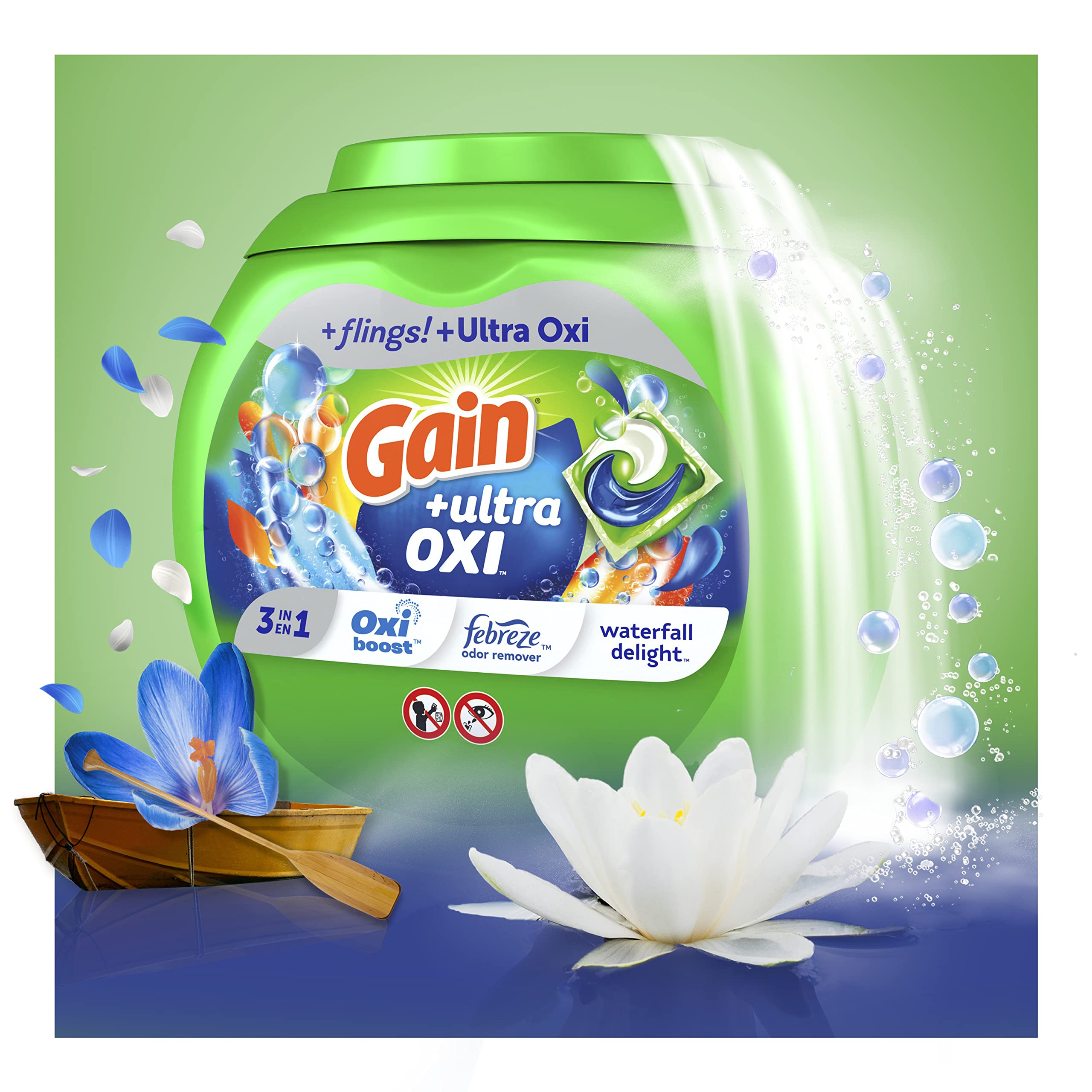 Foto 7 | Detergente Para Ropa Pacs Gain Flings Ultra Oxi 112 Unidades - Venta Internacional.