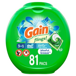 Foto 1 | Detergente Gain Flings! Blissful Breeze 81 Unidades - Venta Internacional