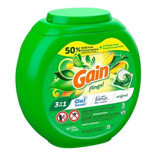 Foto 4 | Detergente Y Jabón Para Ropa Gain Flings Original, 76 Unidades - Venta Internacional.
