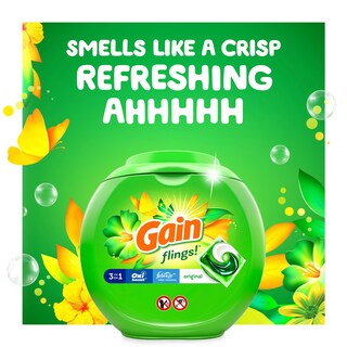 Foto 7 | Detergente Y Jabón Para Ropa Gain Flings Original, 76 Unidades - Venta Internacional.