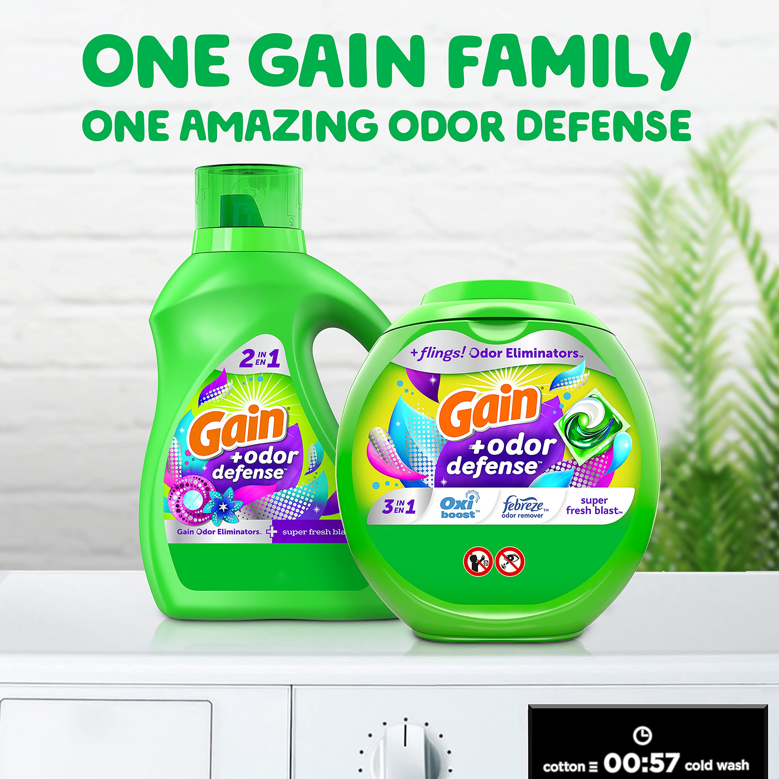 Foto 8 pulgar | Detergente Para Ropa Gain Flings Odor Defense, 76 Unidades - Venta Internacional.