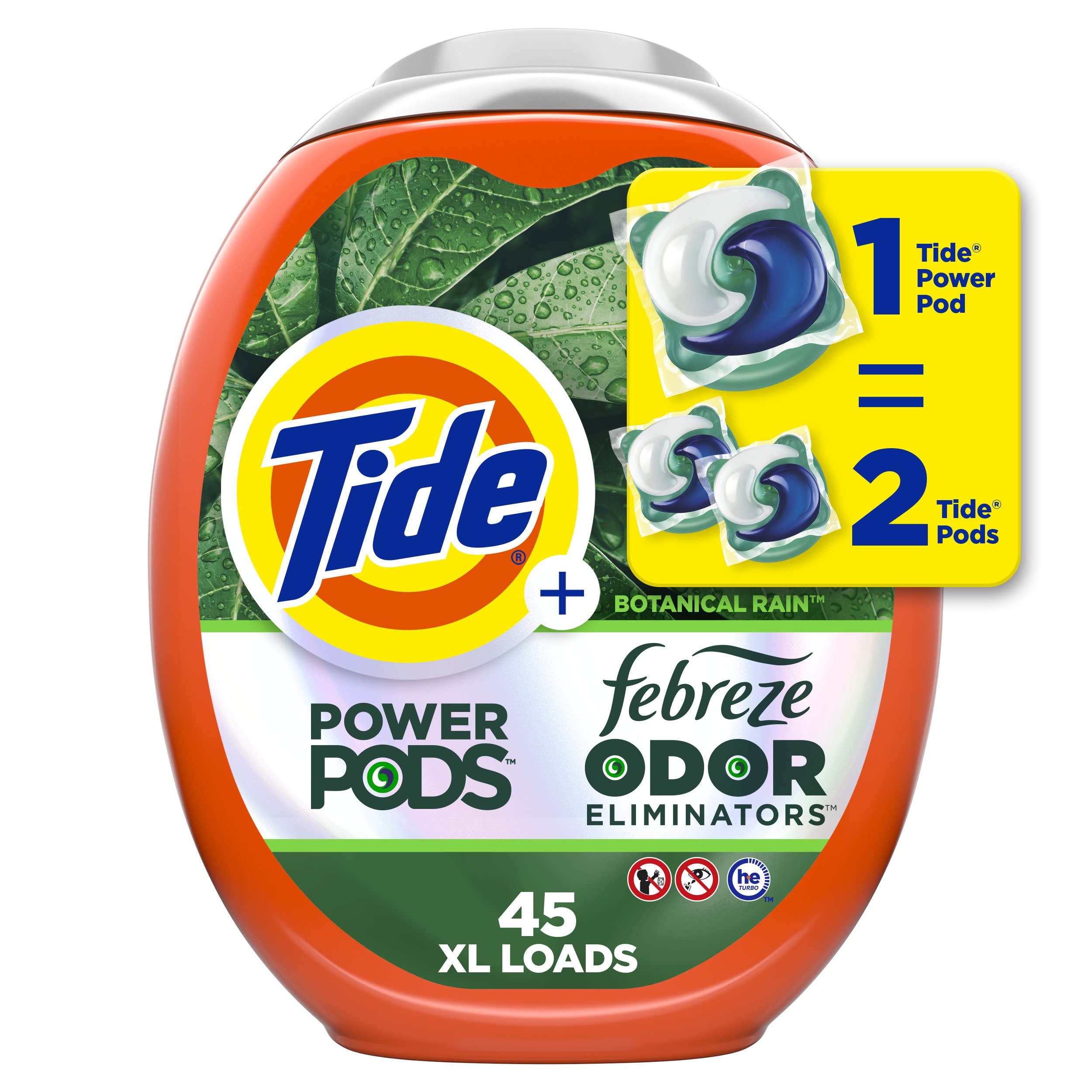Foto 2 pulgar | Detergente Para Ropa Pacs Tide Power Pods, 45 Unidades - Venta Internacional.