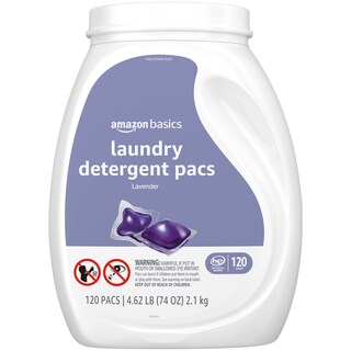 Foto 4 | Detergente Para Ropa Amazon Basics Con Aroma A Lavanda, 120 Unidades - Venta Internacional.
