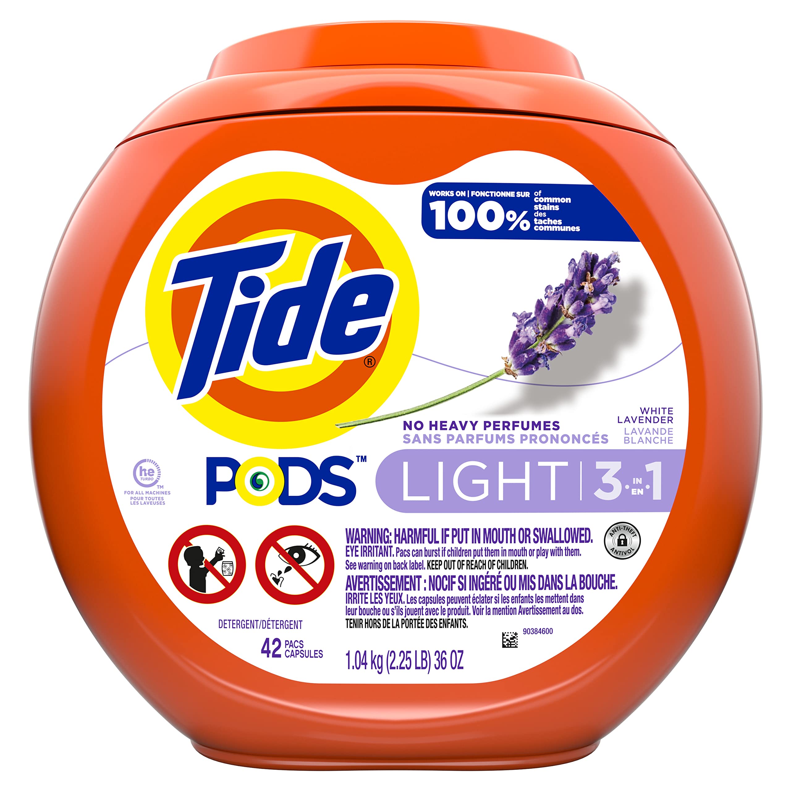 Foto 2 pulgar | Detergente Para Ropa Tide Pods Light, 42 Paquetes, Aroma A Lavanda Blanca - Venta Internacional.