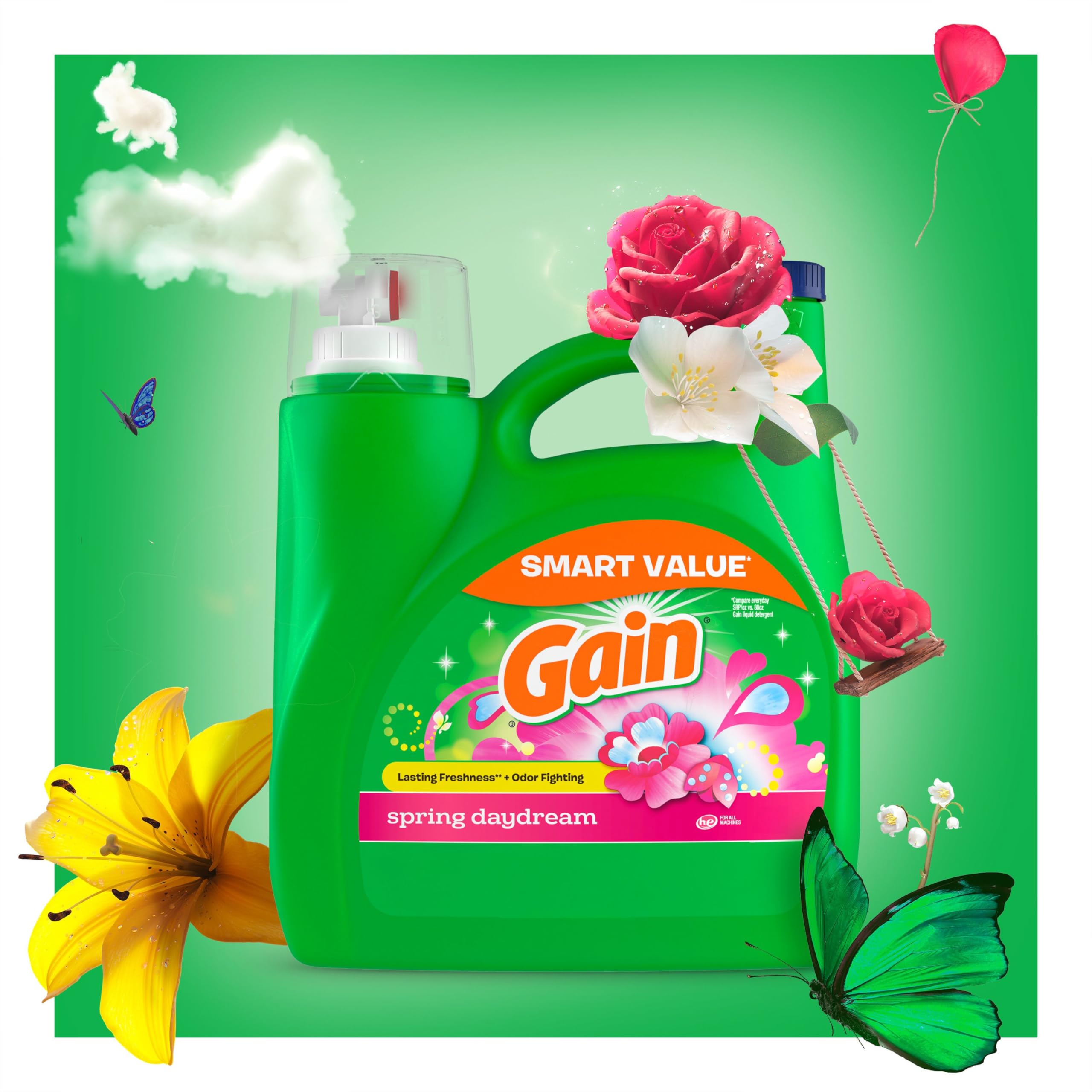 Foto 6 | Detergente Para Ropa Gain Aroma Boost Spring Daydream 4 5 L 107 Cargas - Venta Internacional.