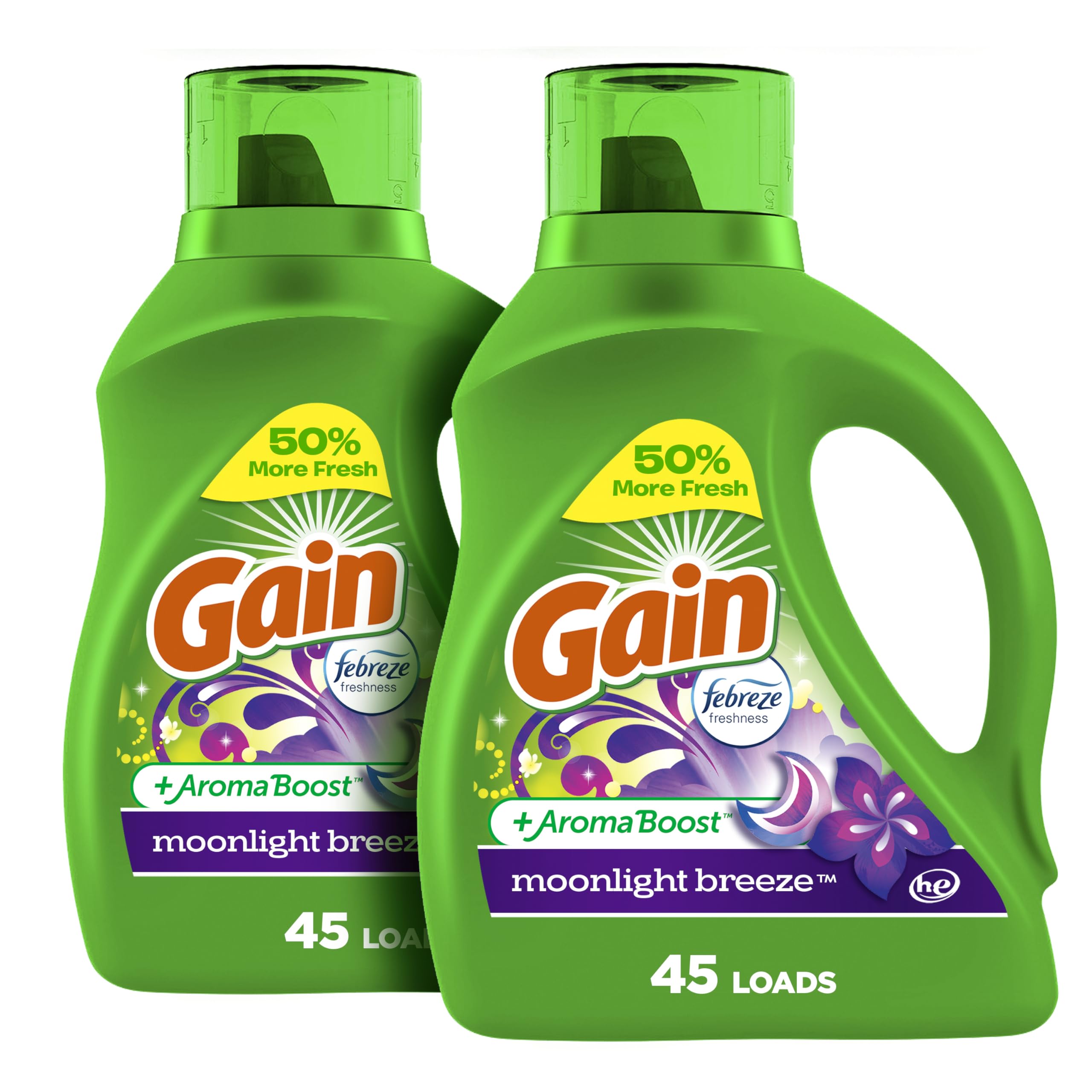 Foto 2 pulgar | Detergente Para Ropa Gain Moonlight Breeze Scent  1 92 L  45 Cargas - Venta Internacional.