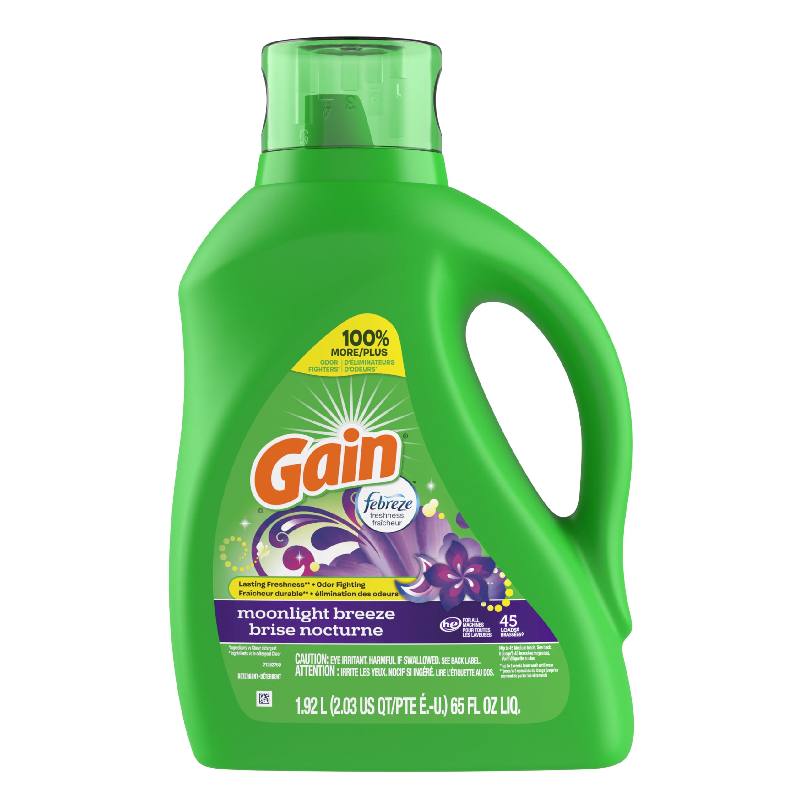 Foto 5 pulgar | Detergente Para Ropa Gain Moonlight Breeze Scent  1 92 L  45 Cargas - Venta Internacional.