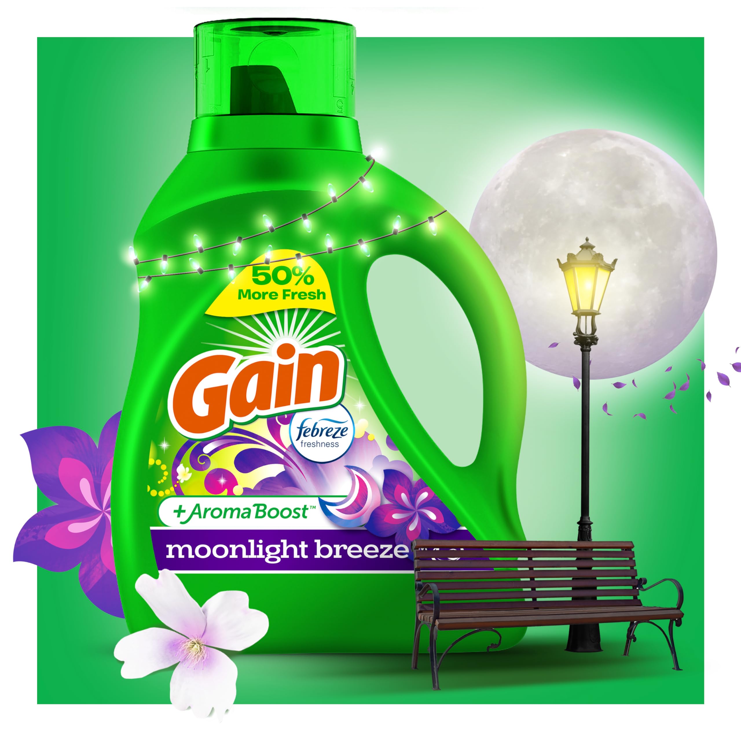 Foto 6 pulgar | Detergente Para Ropa Gain Moonlight Breeze Scent  1 92 L  45 Cargas - Venta Internacional.