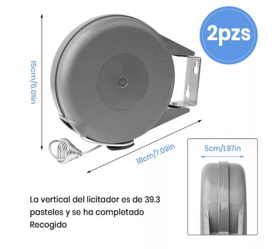 Foto 5 pulgar | Tendedero Plegable Retráctil Interior y Exterior 2 piezas