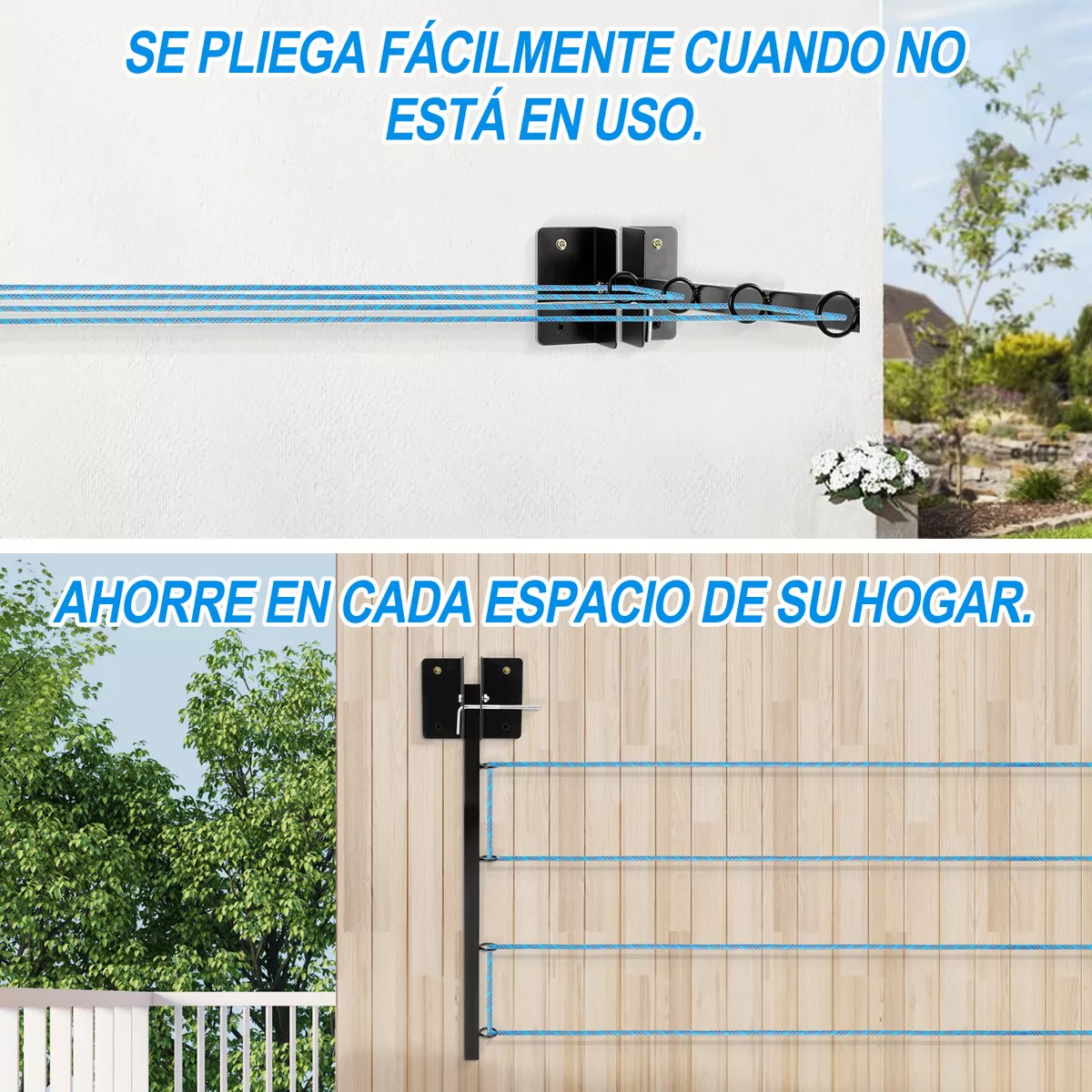 Foto 3 pulgar | Tendedero Plegables Retractil 50 Pinzas Y Cuerda Con Alambre Eo Safe Imports Esi-17153 Multicolor