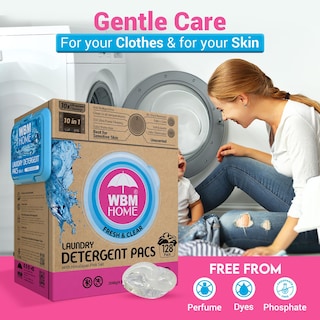 Foto 3 | Detergente En Cápsulas Wbm Home Fresh & Clear, 128 Unidades - Venta Internacional.