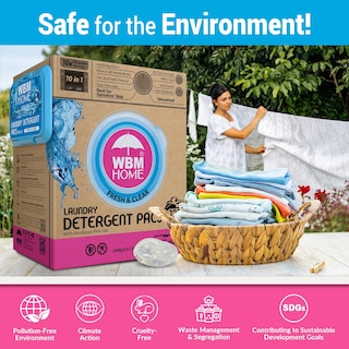 Foto 4 | Detergente En Cápsulas Wbm Home Fresh & Clear, 128 Unidades - Venta Internacional.