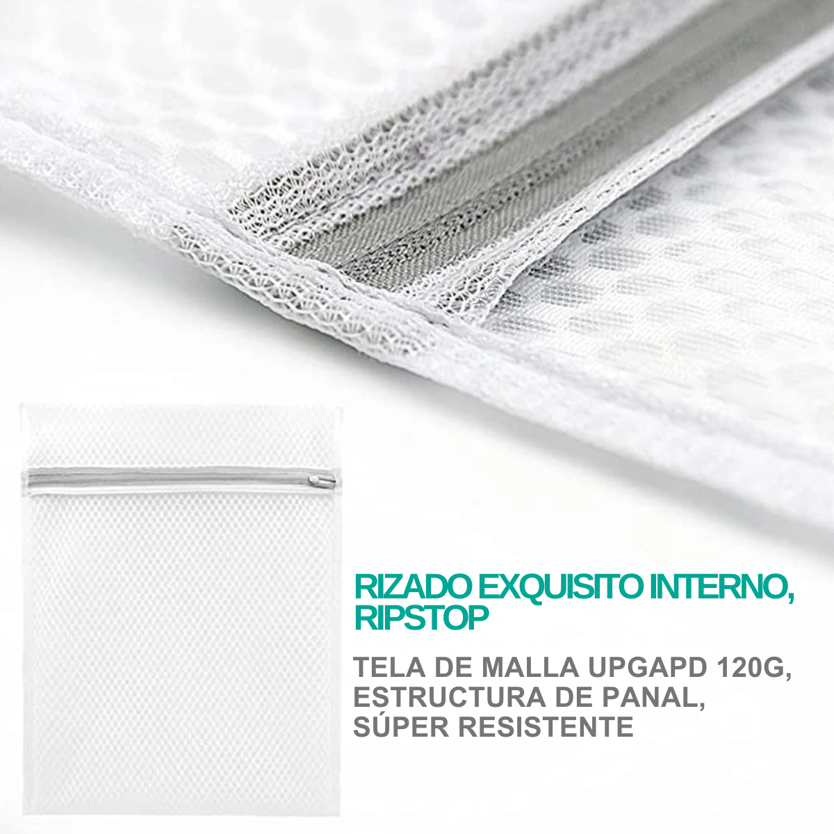 Foto 7 | Set 3 Bolsa Lavar Ropa Blanco Malla Transpirable Lavadora