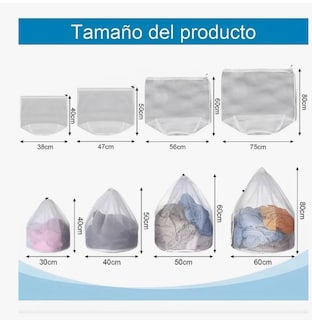 Foto 2 | Malla Bolsa Para Bolsas Organizador De Lavado Set De 4pcs