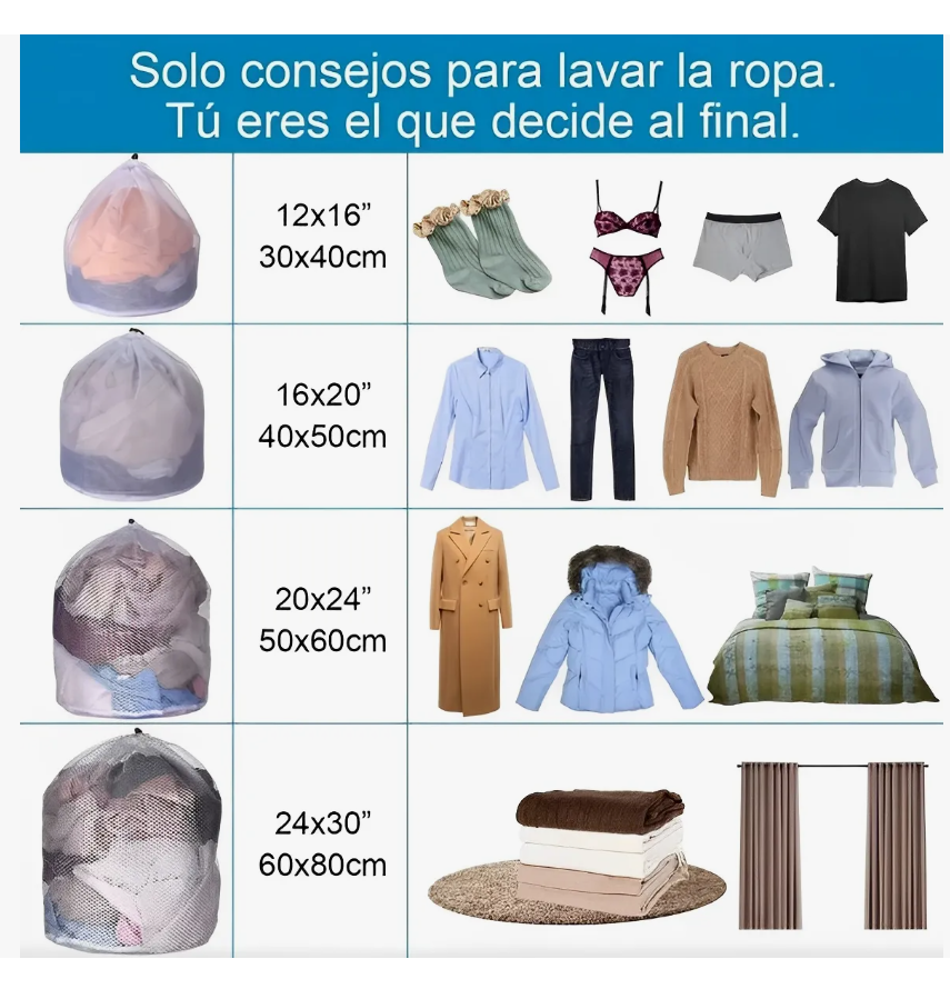 Foto 3 | Malla Bolsa Para Bolsas Organizador De Lavado Set De 4pcs
