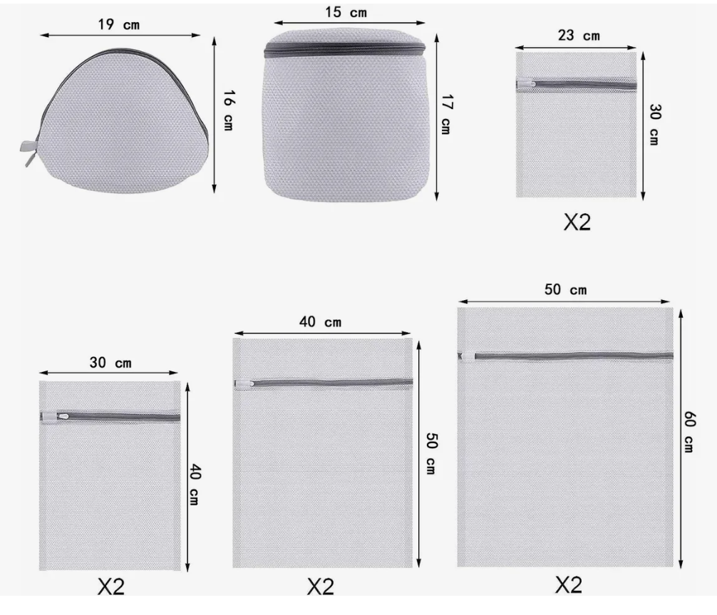 Foto 5 pulgar | Set De 10 Malla Bolsas De Lavandería Para Lavadora Para Ropa
