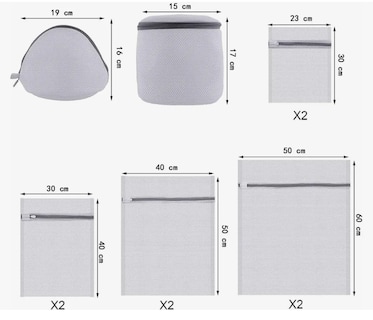 Foto 4 | Set De 10 Malla Bolsas De Lavandería Para Lavadora Para Ropa