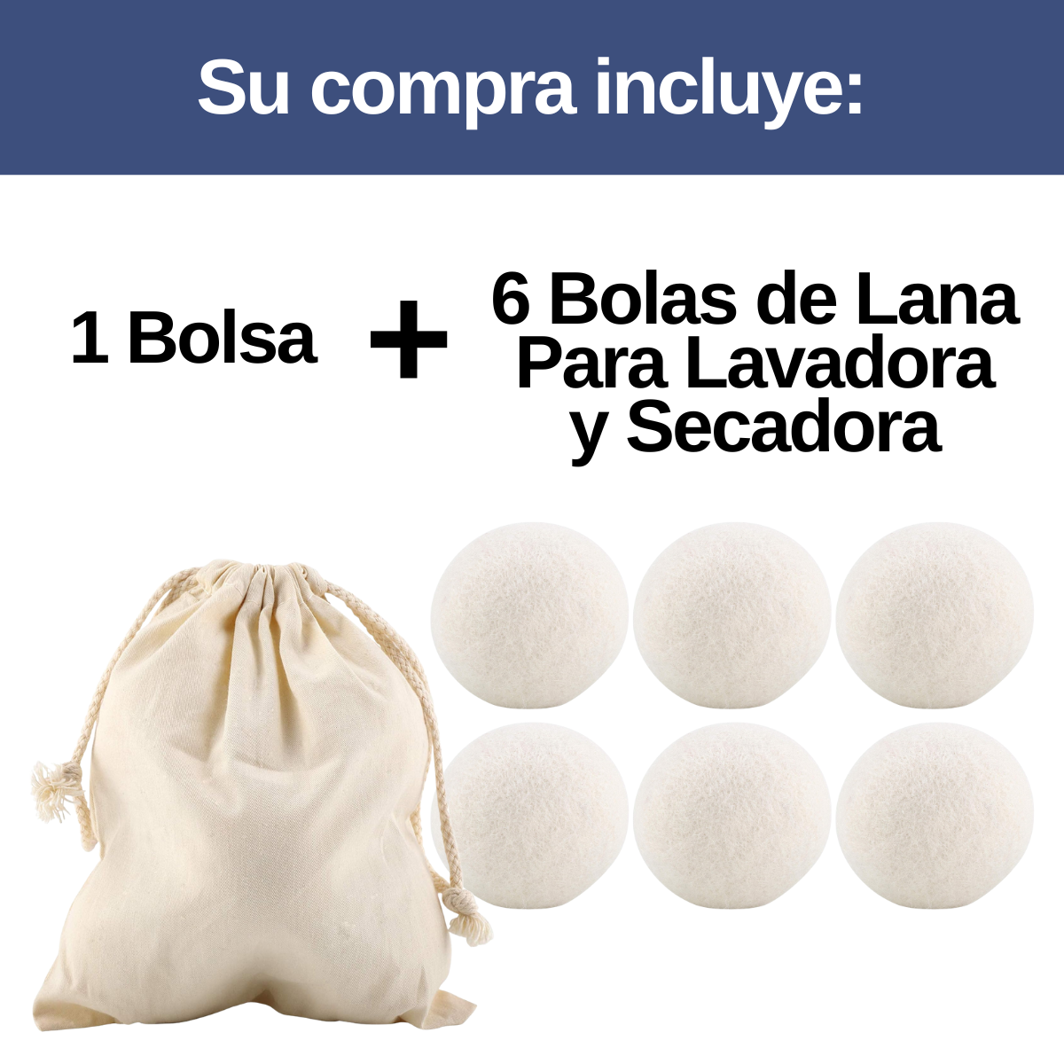 Foto 3 pulgar | 6 Bolas De Lana Lavandería Lavar Y Secar Ropa Reusables