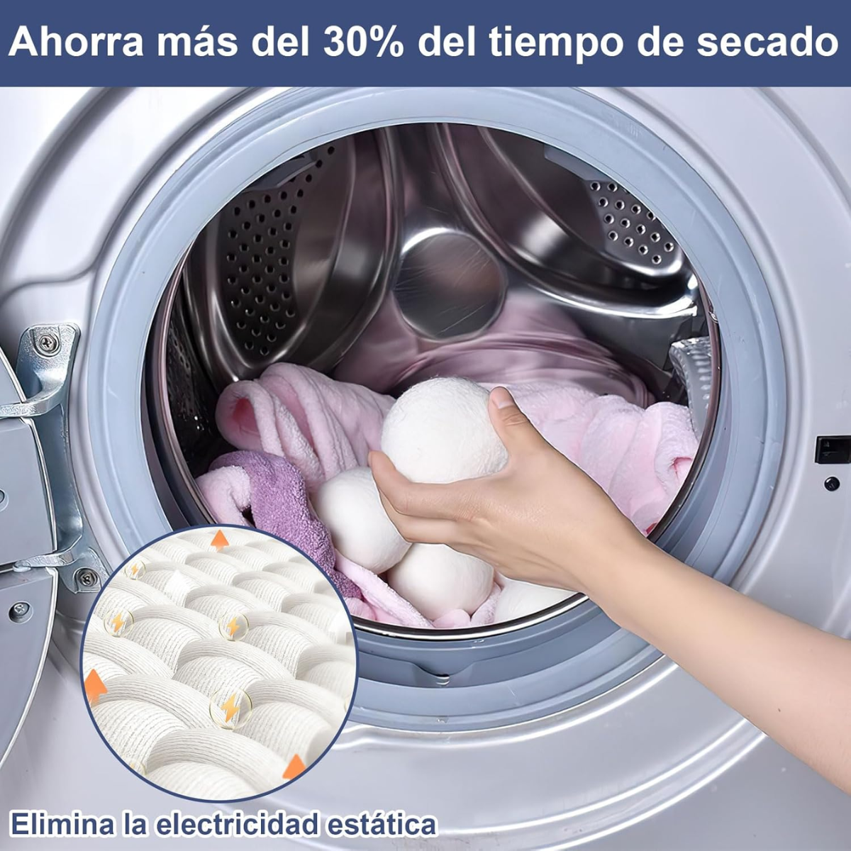 Foto 4 pulgar | 6 Bolas De Lana Lavandería Lavar Y Secar Ropa Reusables
