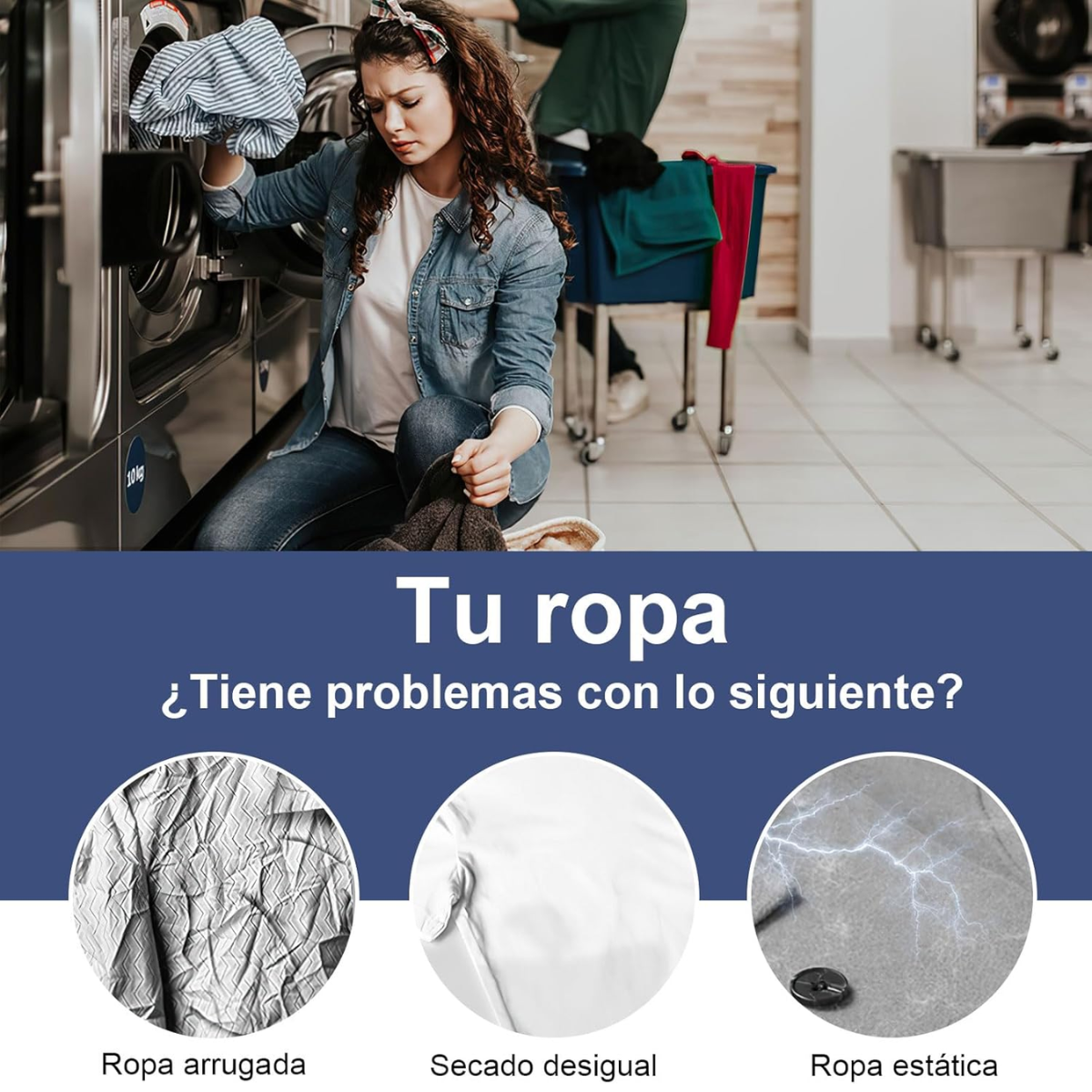 Foto 6 pulgar | 6 Bolas De Lana Lavandería Lavar Y Secar Ropa Reusables