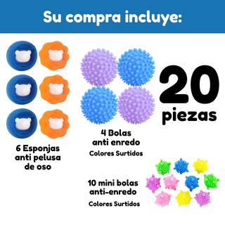 Foto 2 | 20 Filtro Bola Anti Pelusa Y Anti Enredo Lavadora Secadora