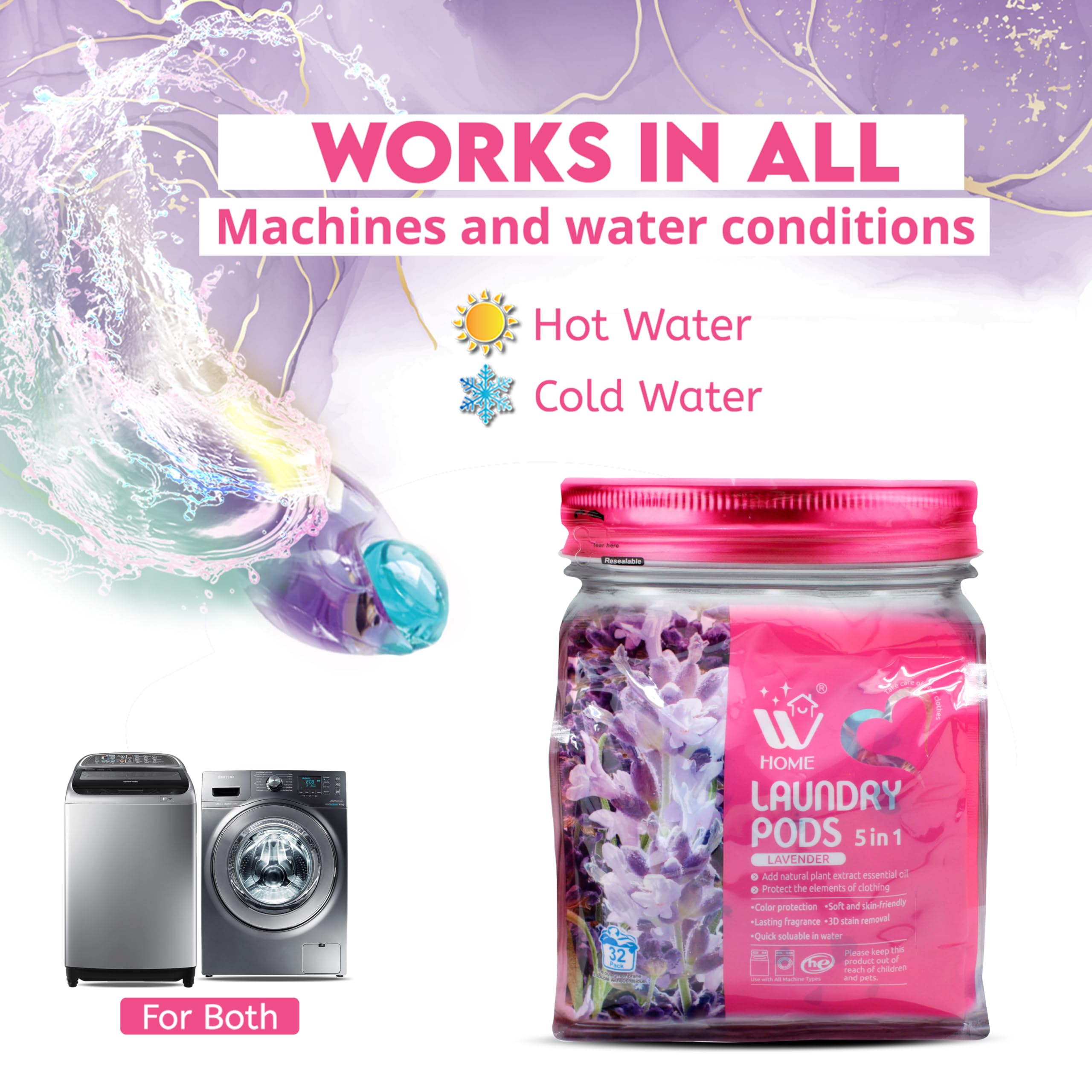 Foto 6 pulgar | Laundry Pods Wbm 3 En 1 Con Suavizante Y Potenciador De Aromas, 96 Unidades - Venta Internacional.