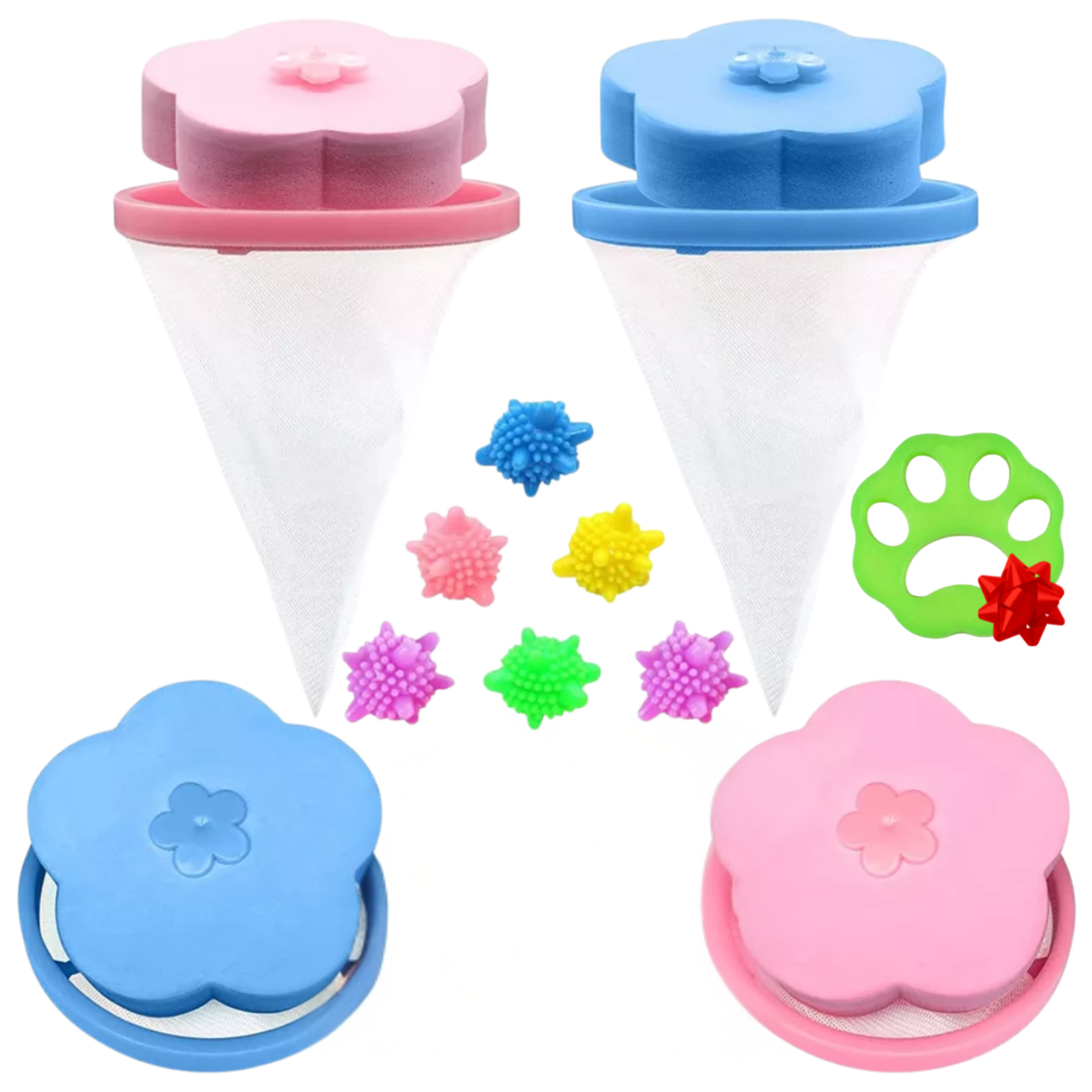 Foto 2 pulgar | Filtro Flotante Malla Atrapa Pelusa Pelo Lavadora Red 10pz