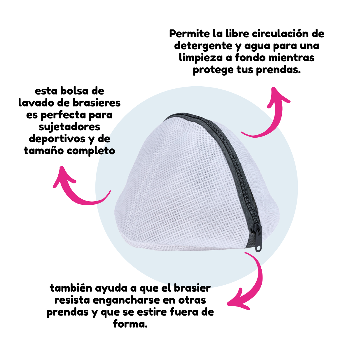 Foto 6 pulgar | 3pzs Bolsa Lavanderia Ropa Interior Malla Transpirable Bra