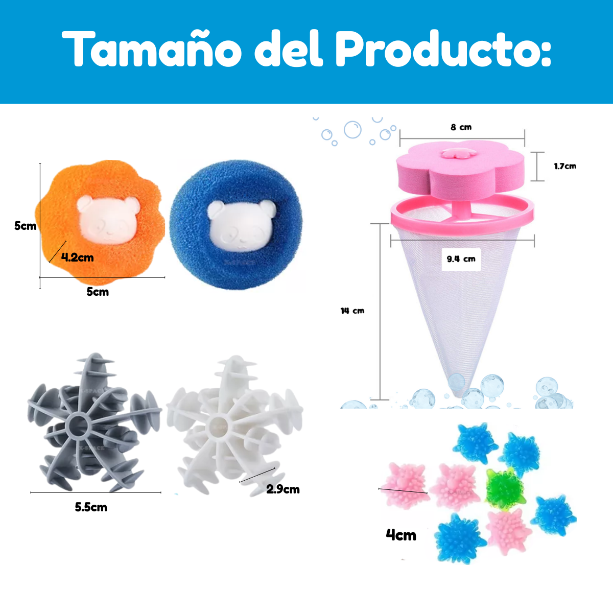 Foto 4 pulgar | Filtro Reutilizable para Lavadora Bolas Secadora 20 Piezas