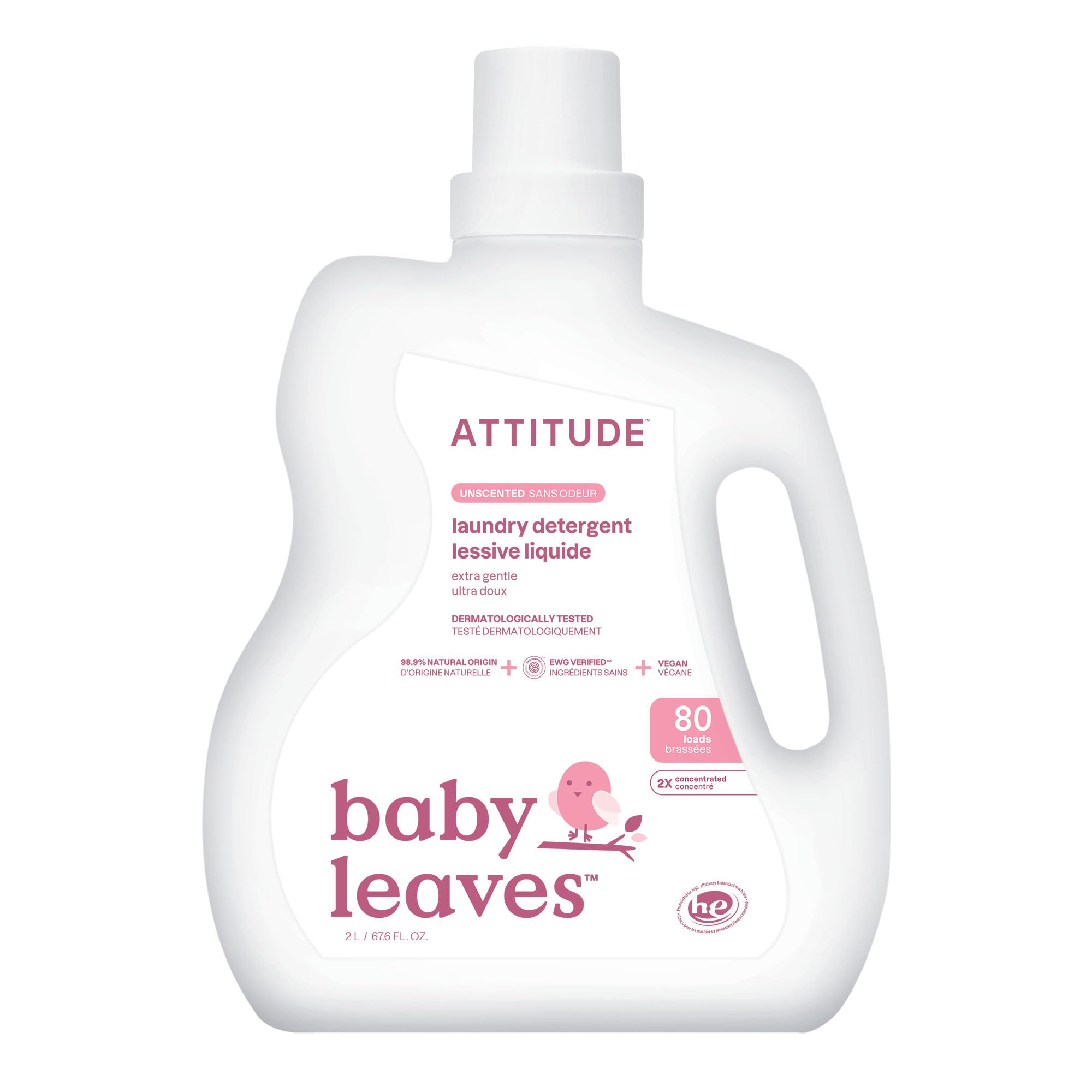 Detergente Para Ropa Attitude Baby Liquid, 2 Litros, 80 Cargas, Sin Perfume - Venta Internacional. $860