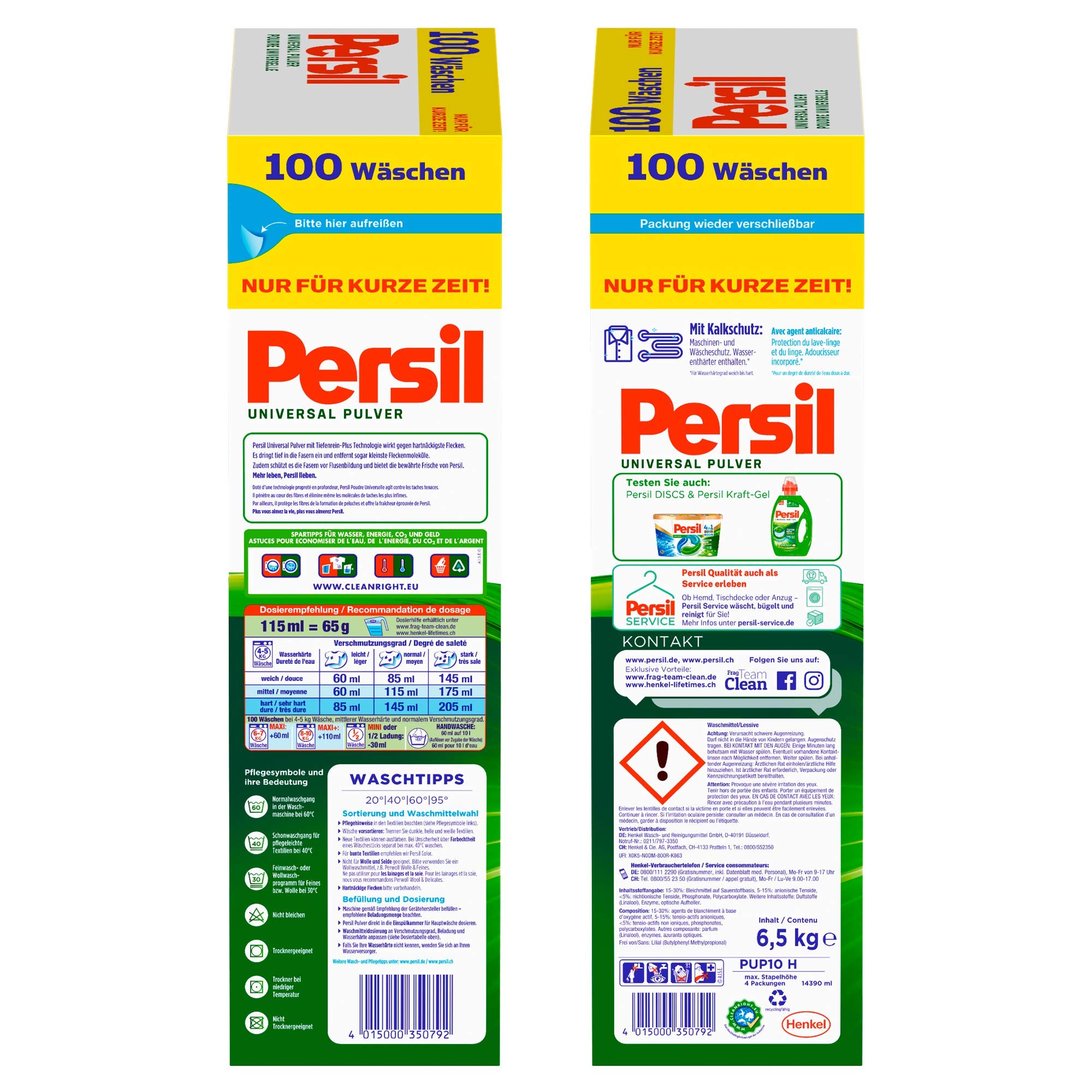 Foto 3 pulgar | Detergente Para Ropa Persil Universal Mega Pack, 4,75 L (100 Unidades) - Venta Internacional.
