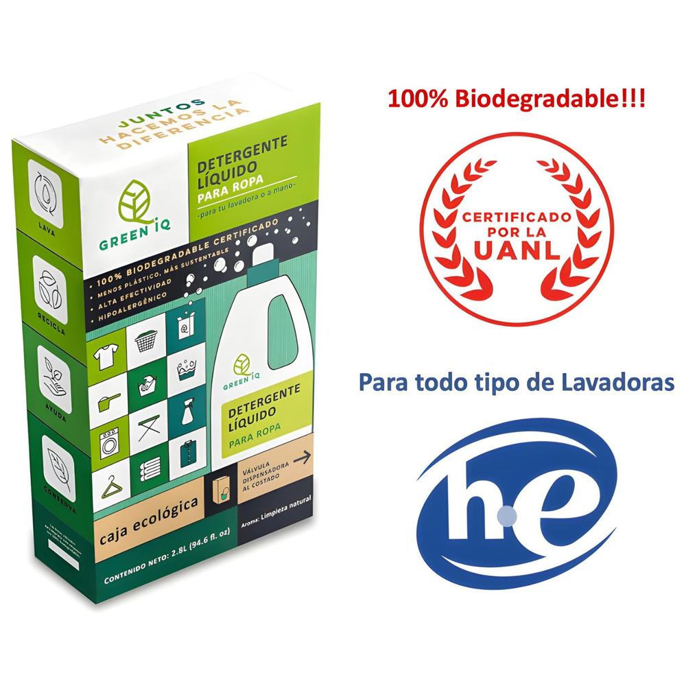 Foto 5 pulgar | Detergente Líquido Green Iq Biodegradable Para Ropa