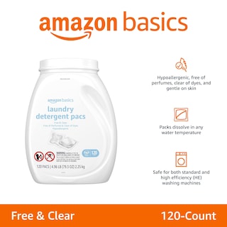 Foto 2 | Detergente para Ropa Amazon Basics Hipoalergénico 1 Bote con 120 Piezas - Venta Internacional