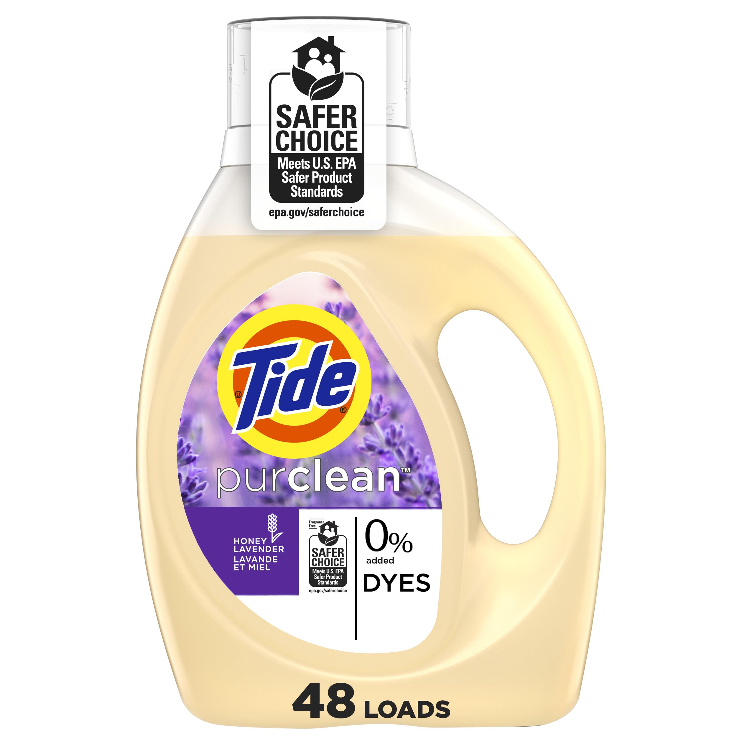 Detergente Para Ropa Tide Purclean Honey Lavender, 1,86 L, 48 Cargas - Venta Internacional. $724