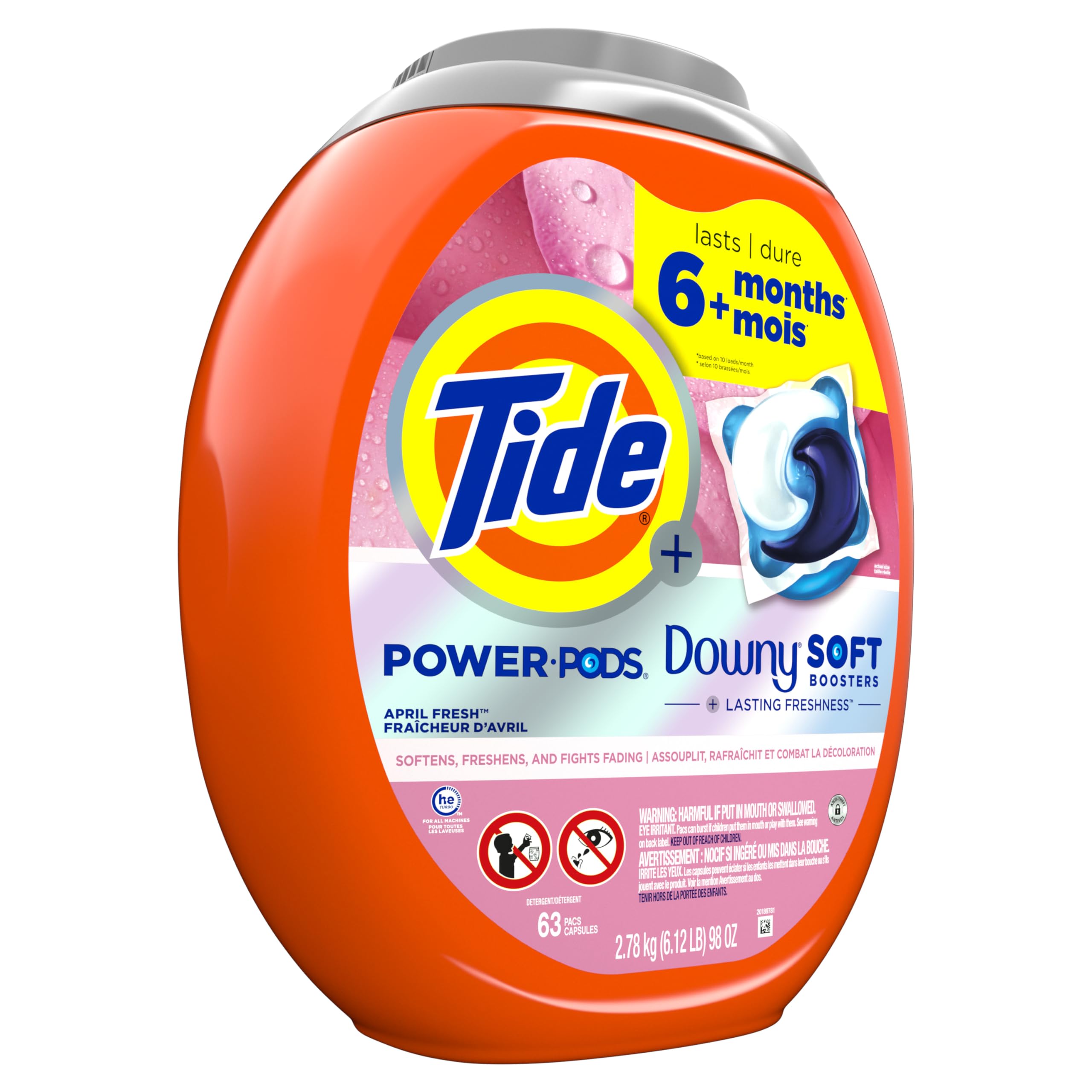 Foto 4 pulgar | Detergente En Cápsulas Tide Power Pods 2 En 1 Con Downy 63 Unidades - Venta Internacional.