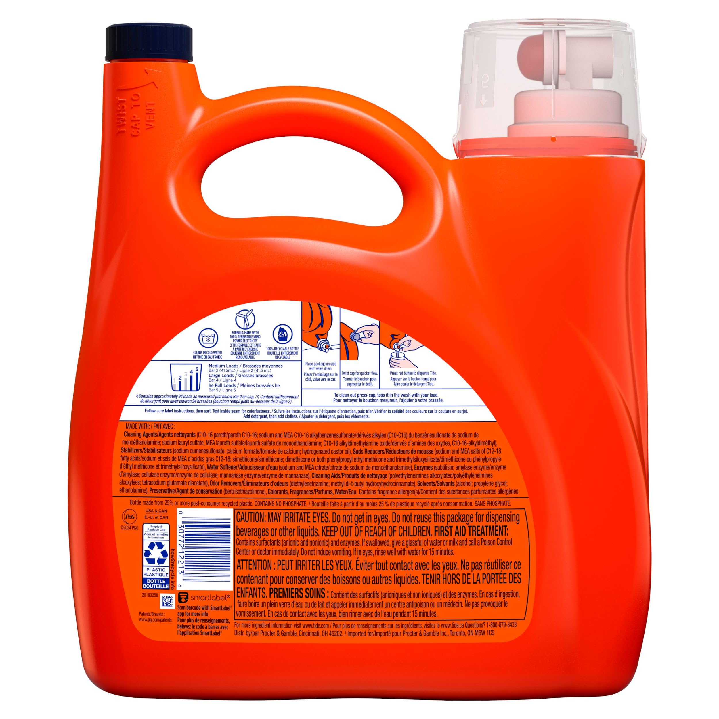 Foto 4 pulgar | Detergente Líquido Para Ropa Tide Ultra Oxi 94 Cargas - Venta Internacional.