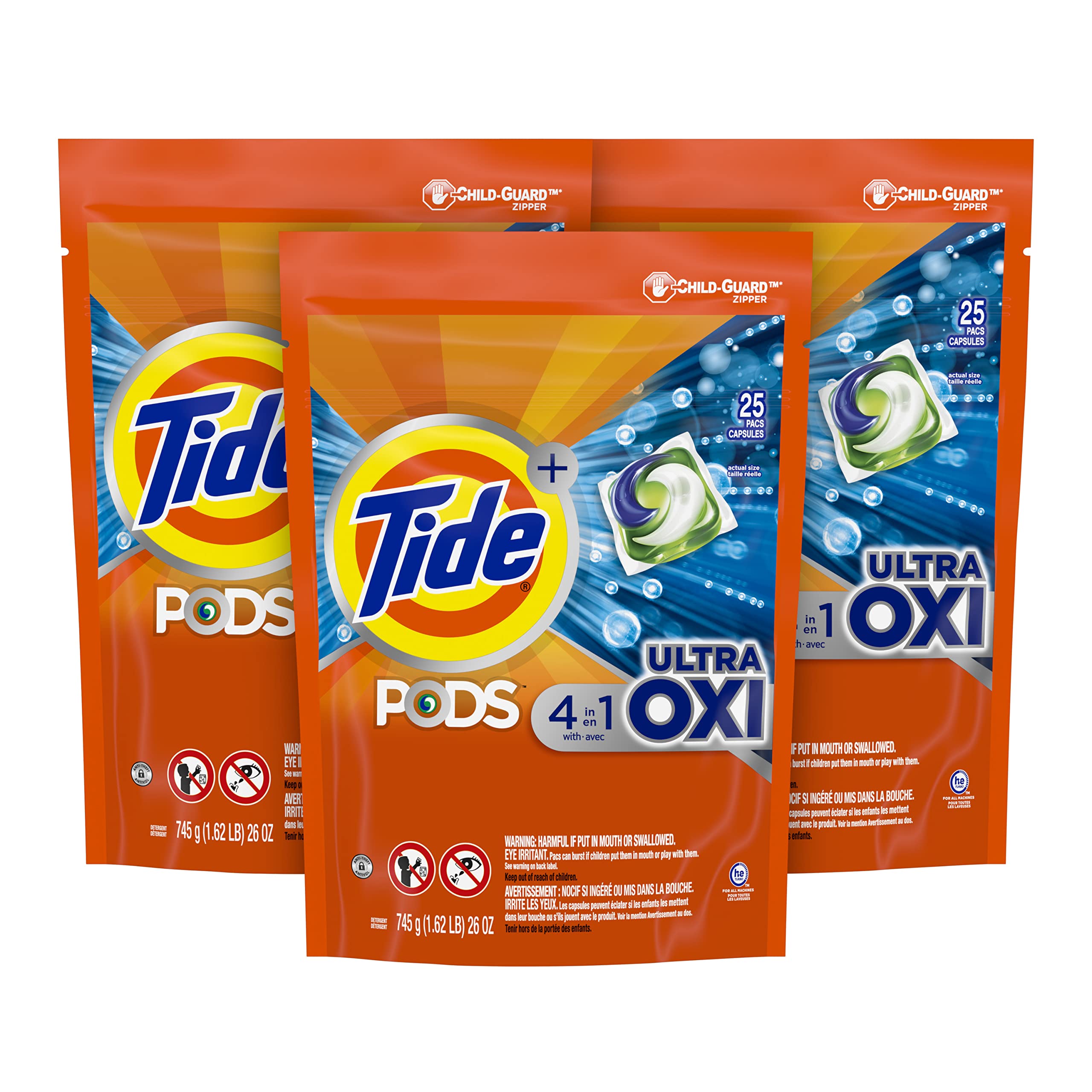 Foto 3 pulgar | Detergente Para Ropa Tide Pods Liquid 4 En 1 Ultra Oxi 75 Paquetes - Venta Internacional.