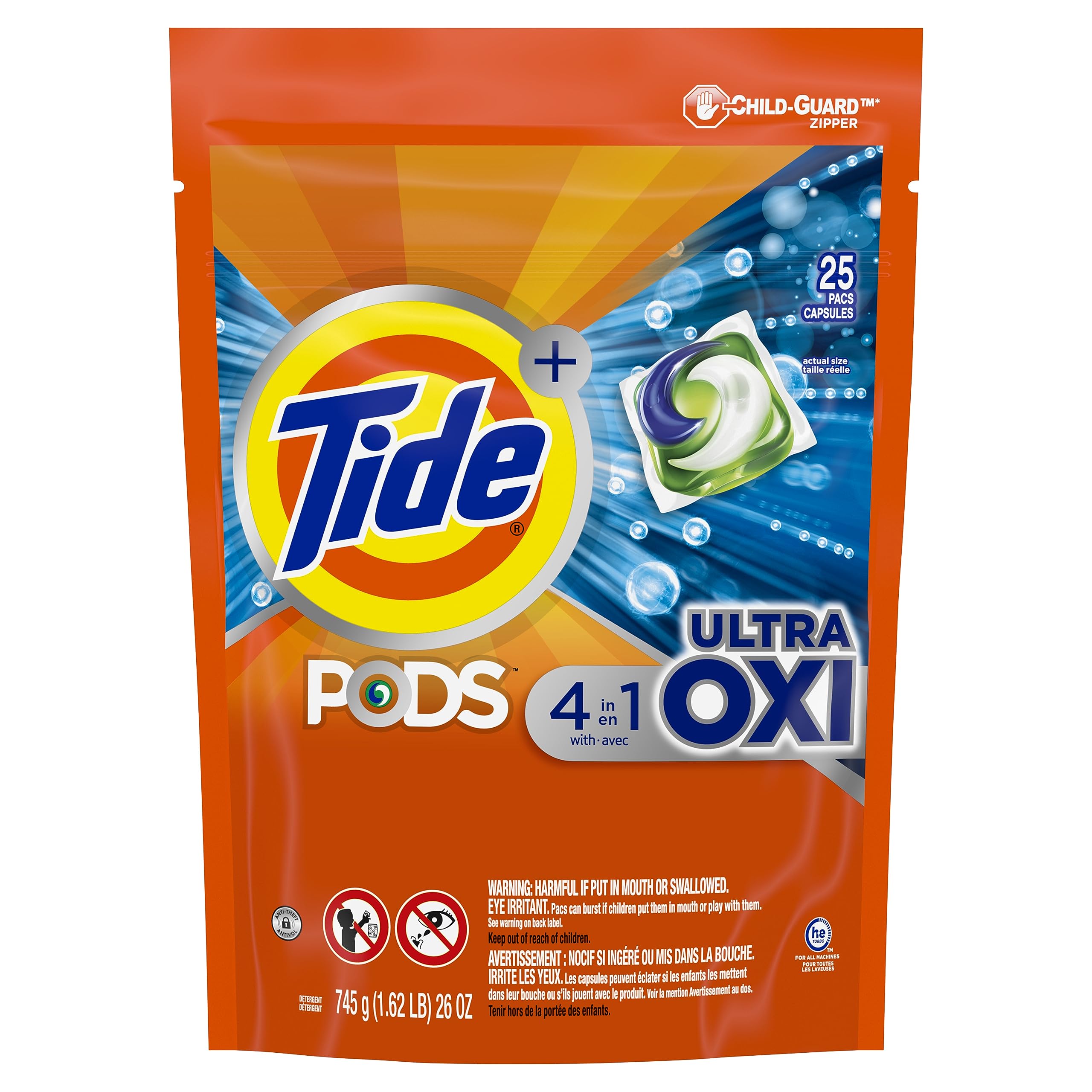 Foto 4 | Detergente Para Ropa Tide Pods Liquid 4 En 1 Ultra Oxi 75 Paquetes - Venta Internacional.
