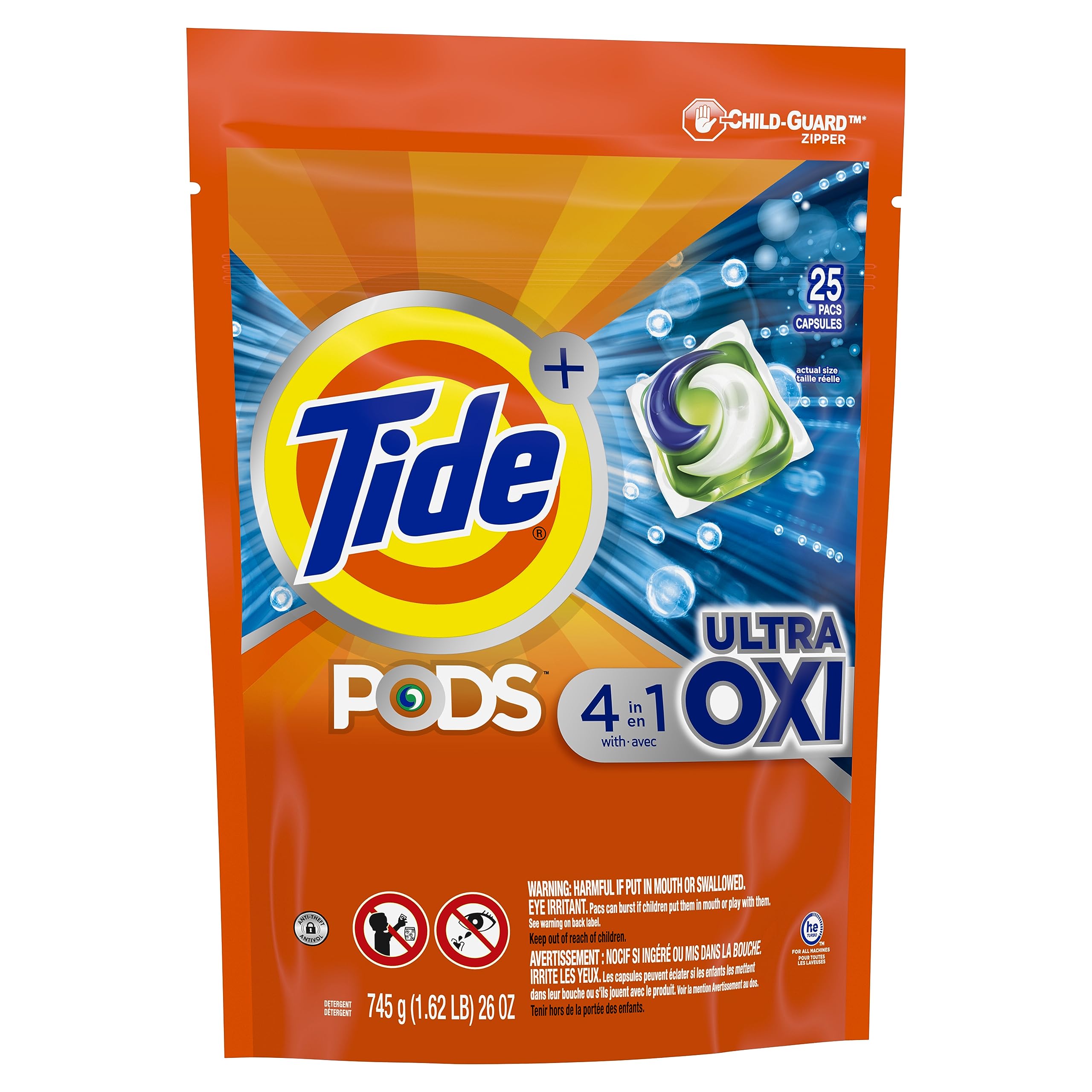 Foto 5 | Detergente Para Ropa Tide Pods Liquid 4 En 1 Ultra Oxi 75 Paquetes - Venta Internacional.