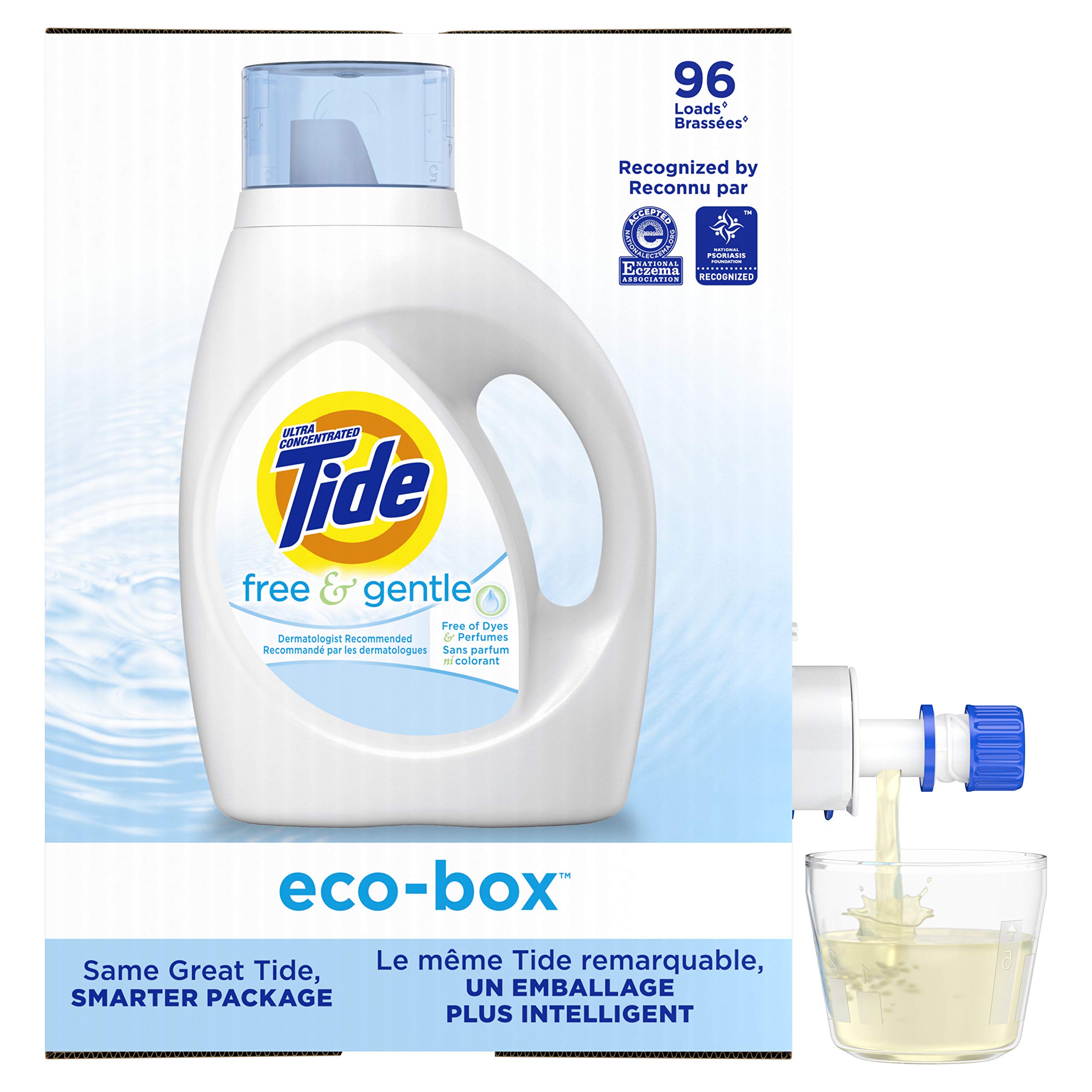 Foto 2 pulgar | Detergente Para Ropa Tide Free And Gentle Eco-box, 2.72 L, 96 Cargas - Venta Internacional.