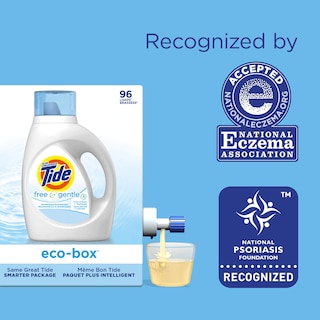 Foto 3 | Detergente Para Ropa Tide Free And Gentle Eco-box, 2.72 L, 96 Cargas - Venta Internacional.