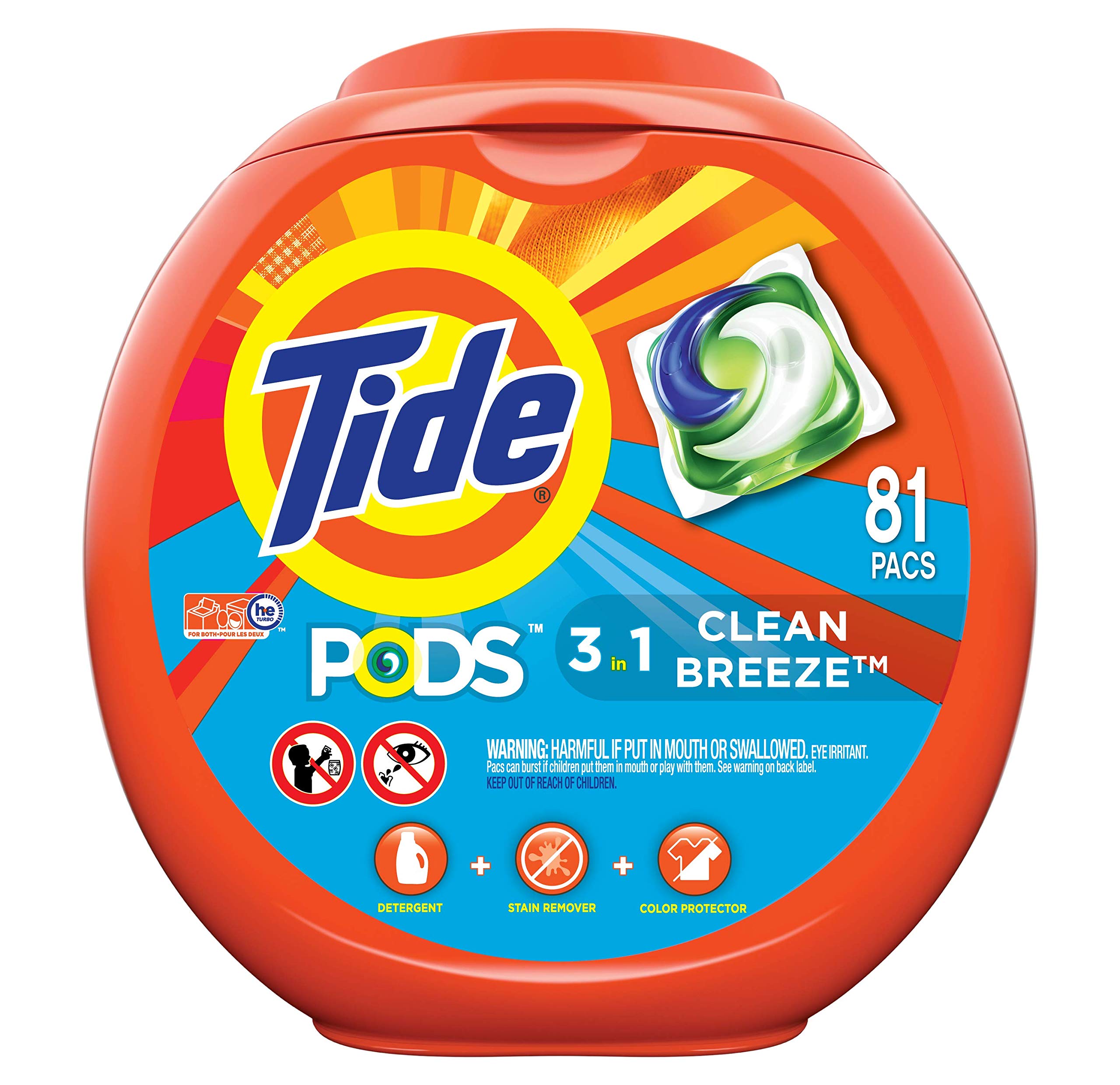 Detergente Para Ropa Tide Pods Clean Breeze, 81 Unidades - Venta Internacional. $1,458