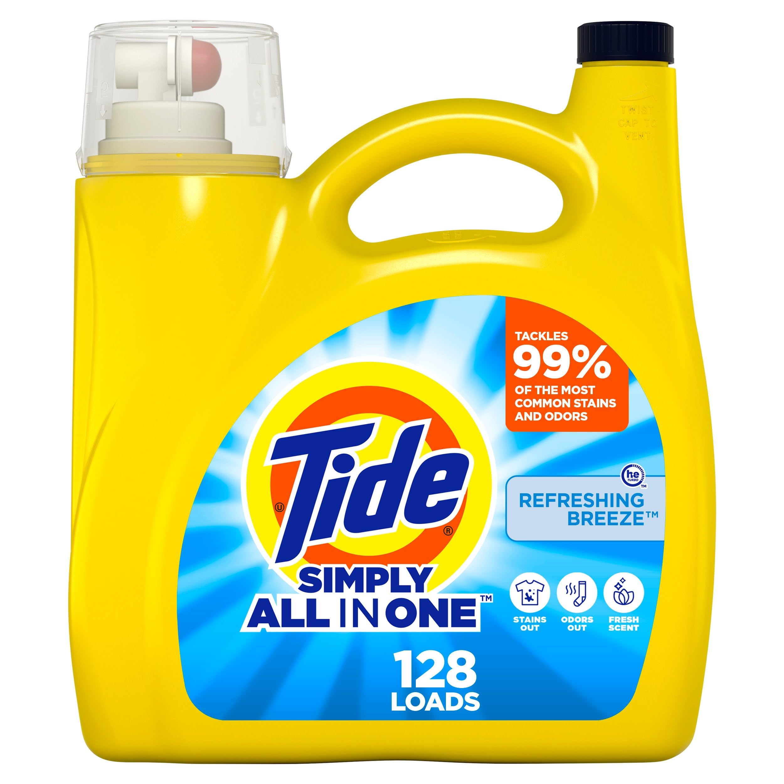 Foto 2 pulgar | Detergente Para Ropa Tide Simply Refreshing Breeze, 5 Litros, 128 Cargas - Venta Internacional.