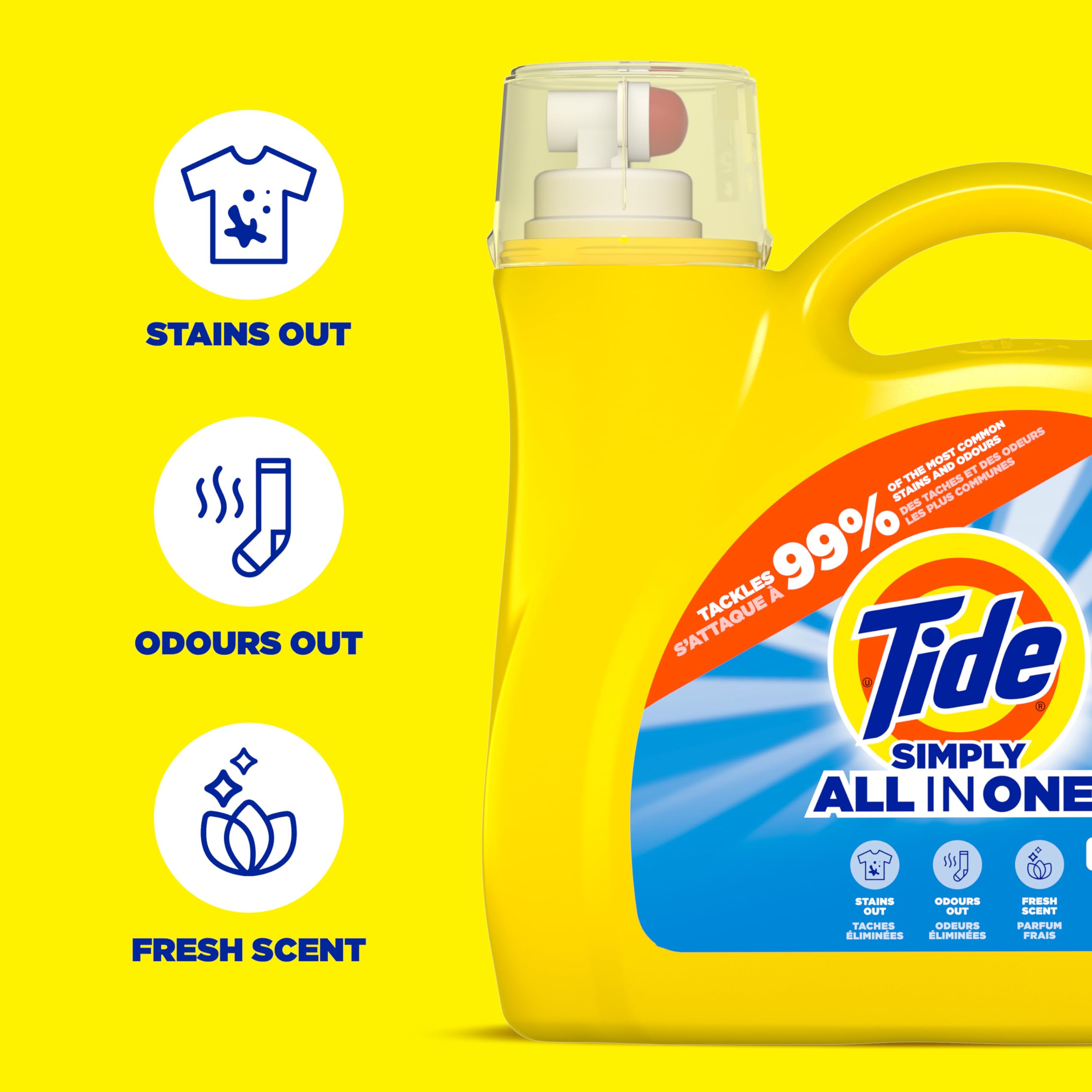Foto 3 pulgar | Detergente Para Ropa Tide Simply Refreshing Breeze, 5 Litros, 128 Cargas - Venta Internacional.