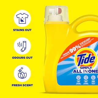 Foto 2 | Detergente Para Ropa Tide Simply Refreshing Breeze, 5 Litros, 128 Cargas - Venta Internacional.