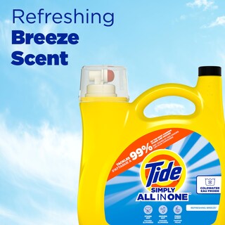 Foto 4 | Detergente Para Ropa Tide Simply Refreshing Breeze, 5 Litros, 128 Cargas - Venta Internacional.
