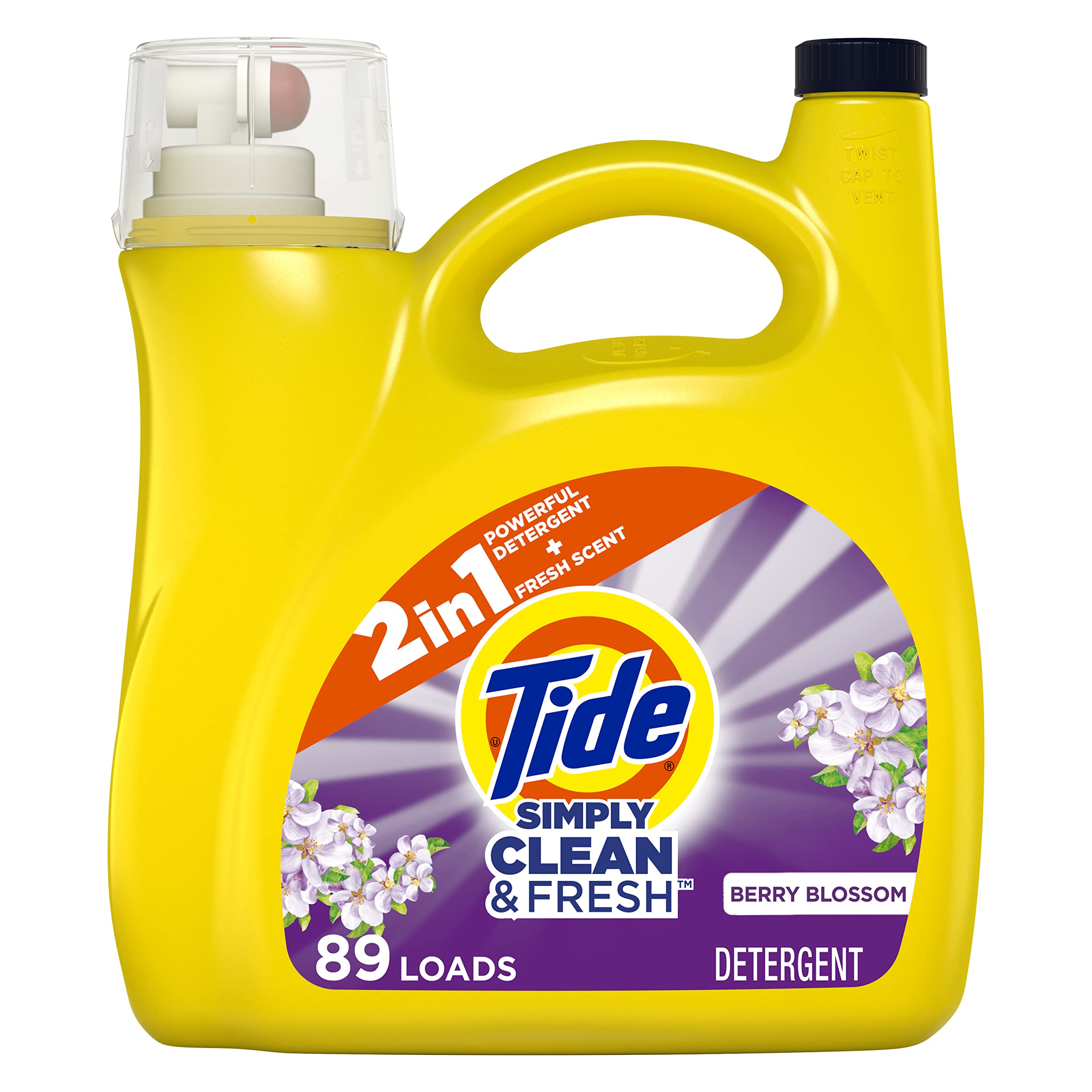 Foto 2 pulgar | Detergente Para Ropa Tide Simply Berry Blossom, 89 Cargas, 3,78 Litros - Venta Internacional.