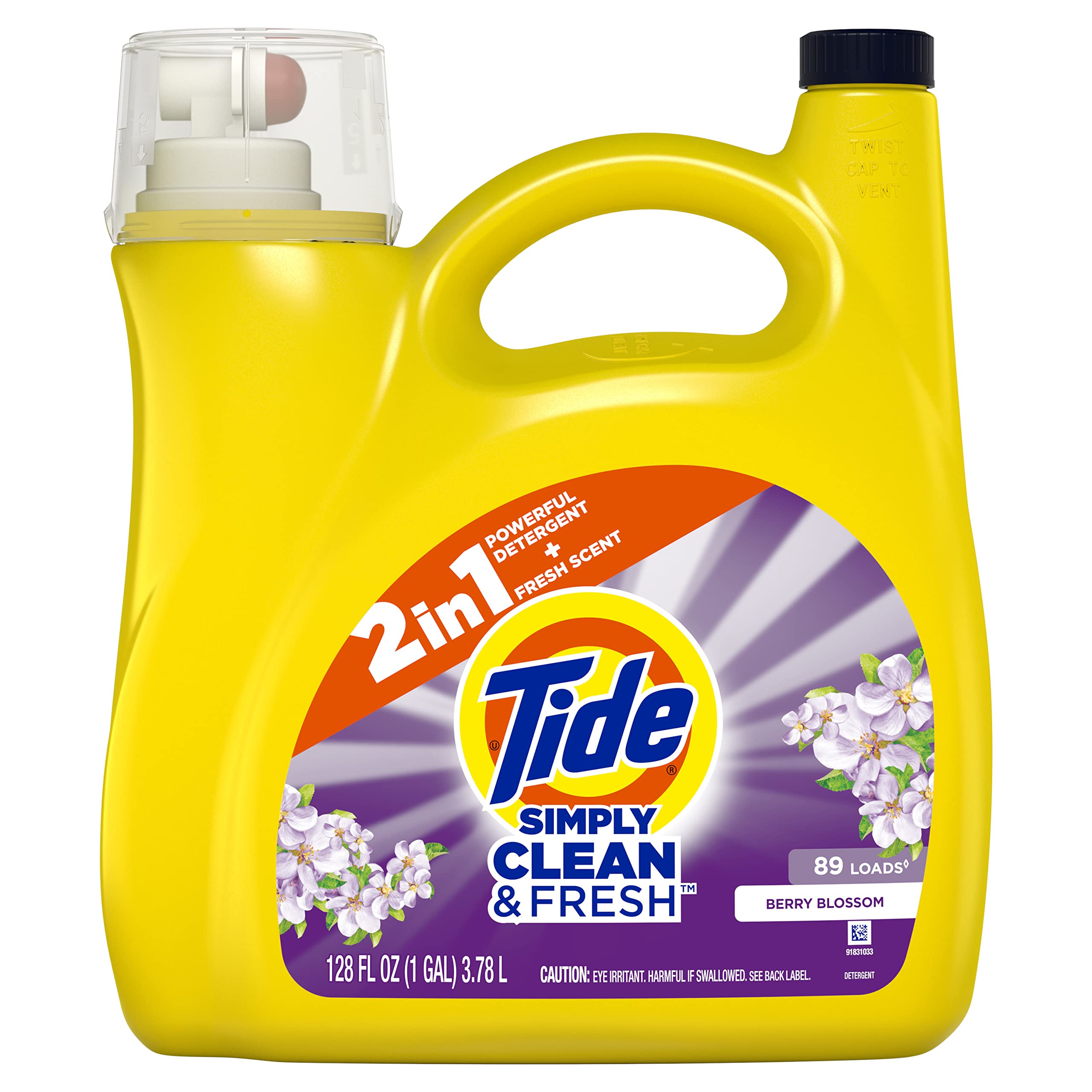 Foto 3 pulgar | Detergente Para Ropa Tide Simply Berry Blossom, 89 Cargas, 3,78 Litros - Venta Internacional.