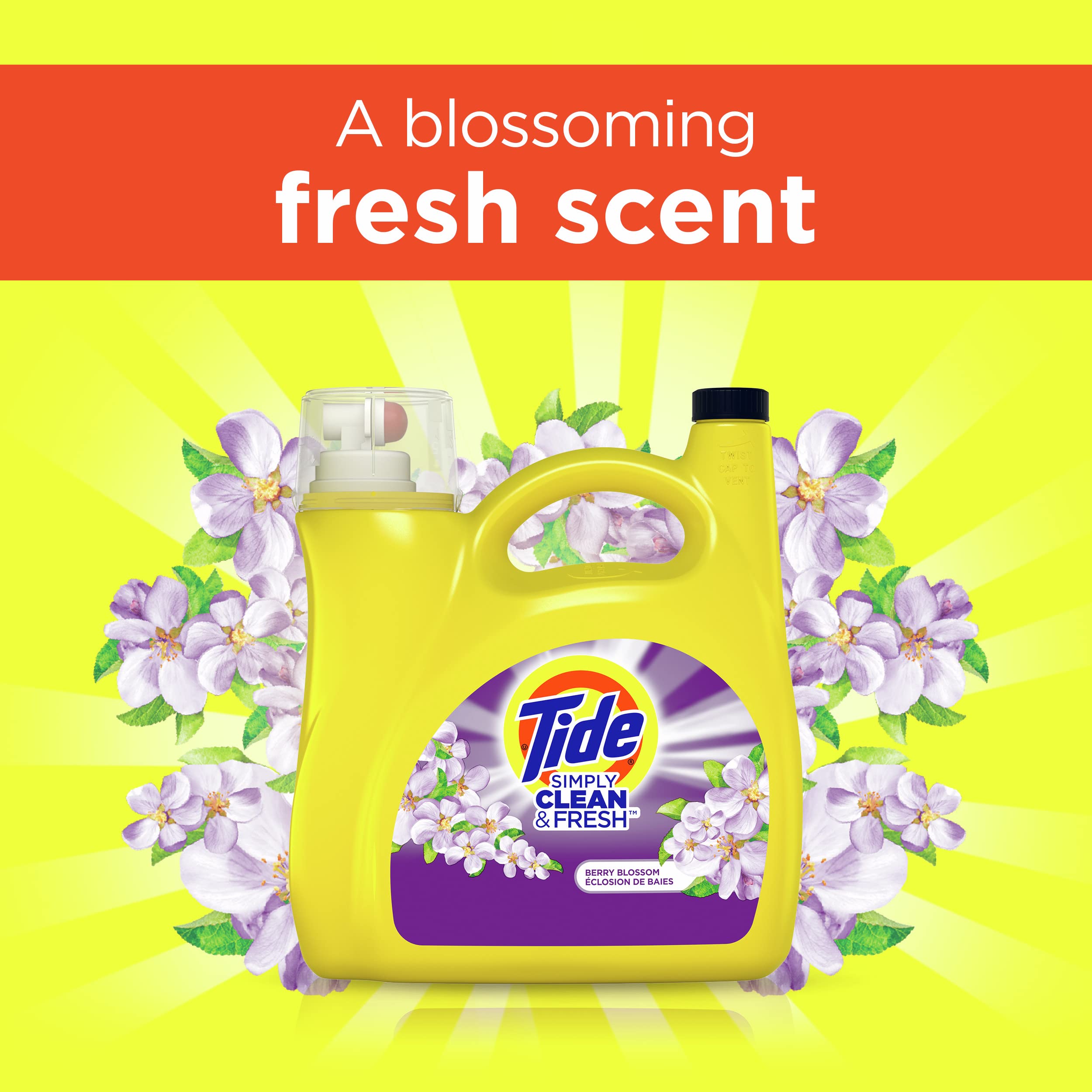 Foto 7 pulgar | Detergente Para Ropa Tide Simply Berry Blossom, 89 Cargas, 3,78 Litros - Venta Internacional.